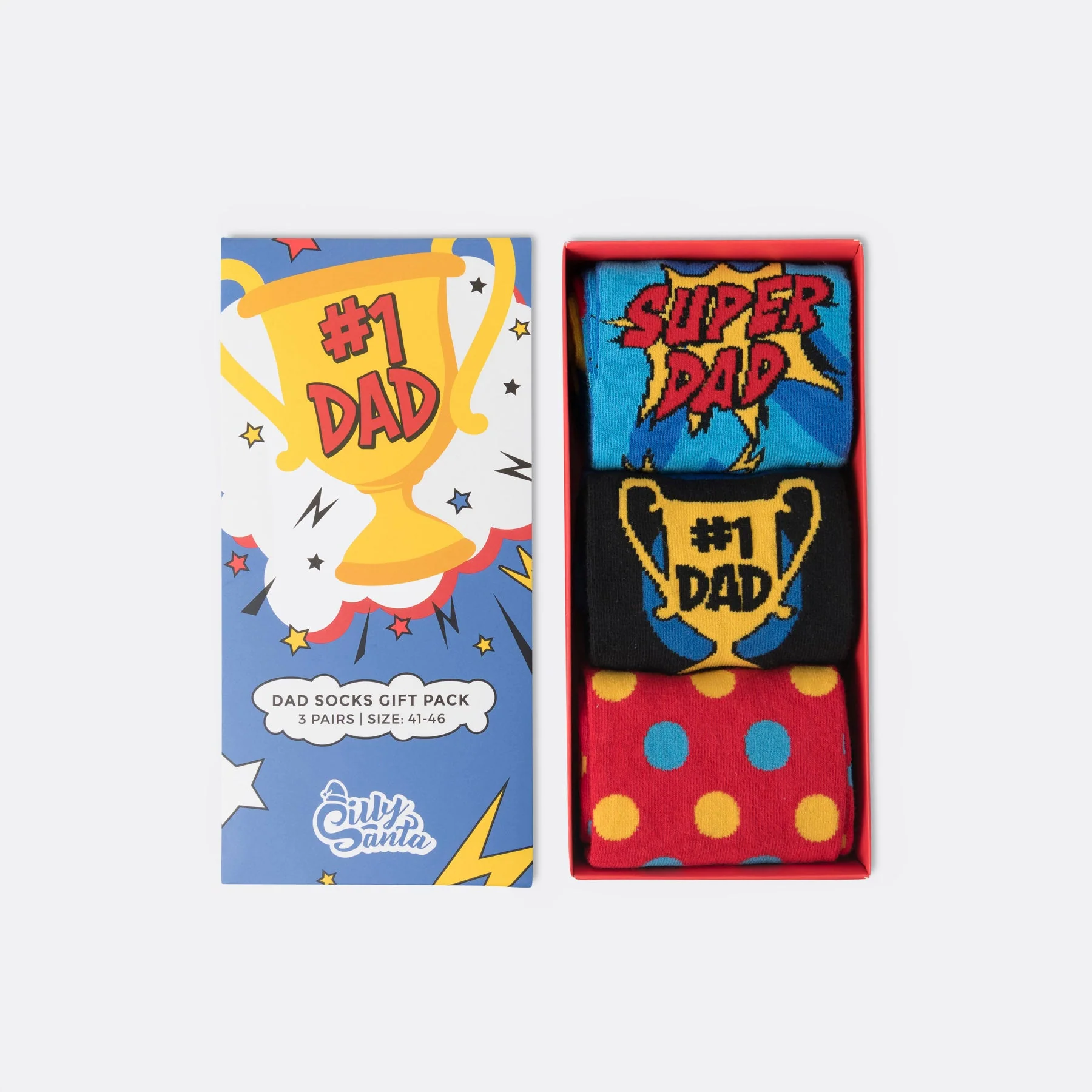 #1 Dad Socks Gift Box (3-pack) - Image 2