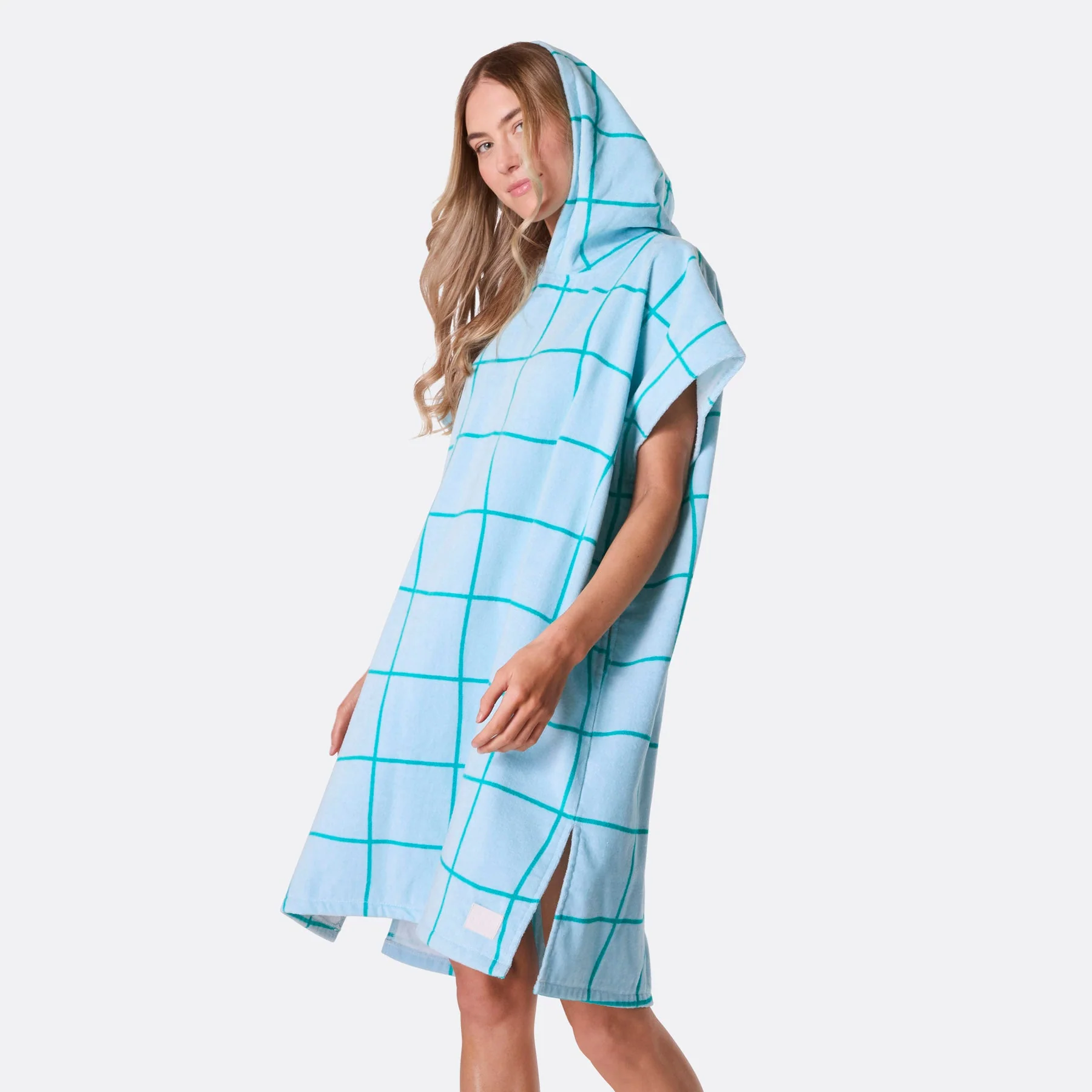 Blue Pool Towel Poncho - Image 2