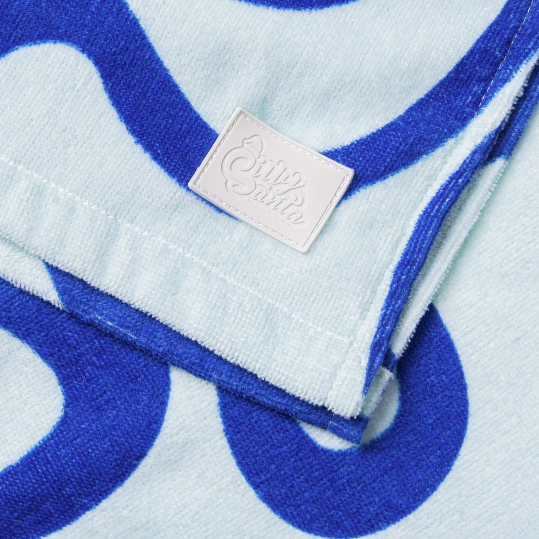 Blue Wavy Towel Poncho - Image 9