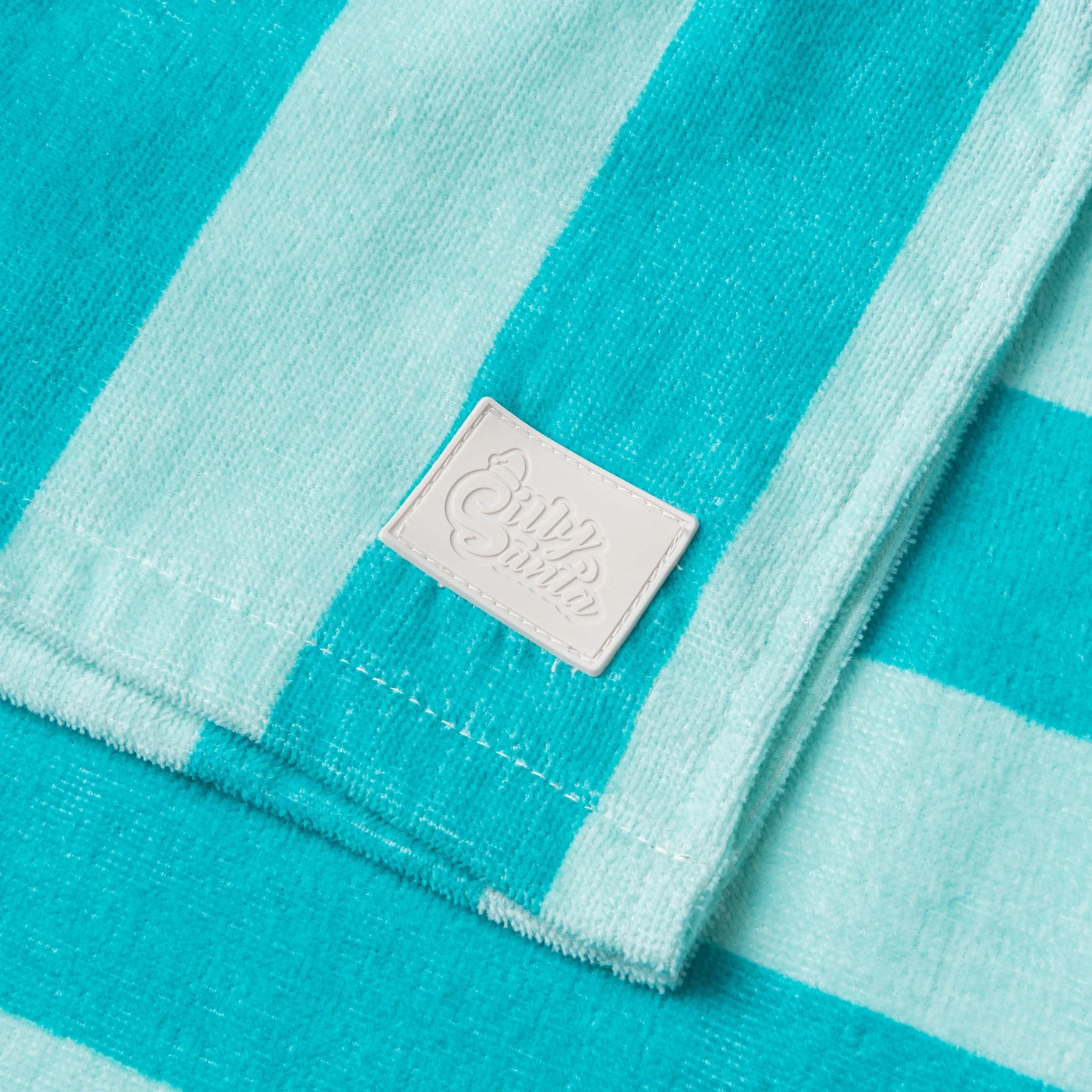 Coral Striped Towel Poncho - Image 8