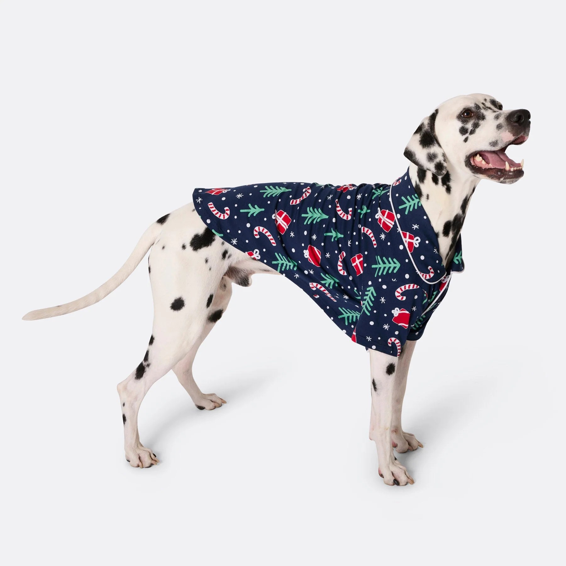 Dogs' Blue Christmas Pattern Christmas Pyjamas - Image 2