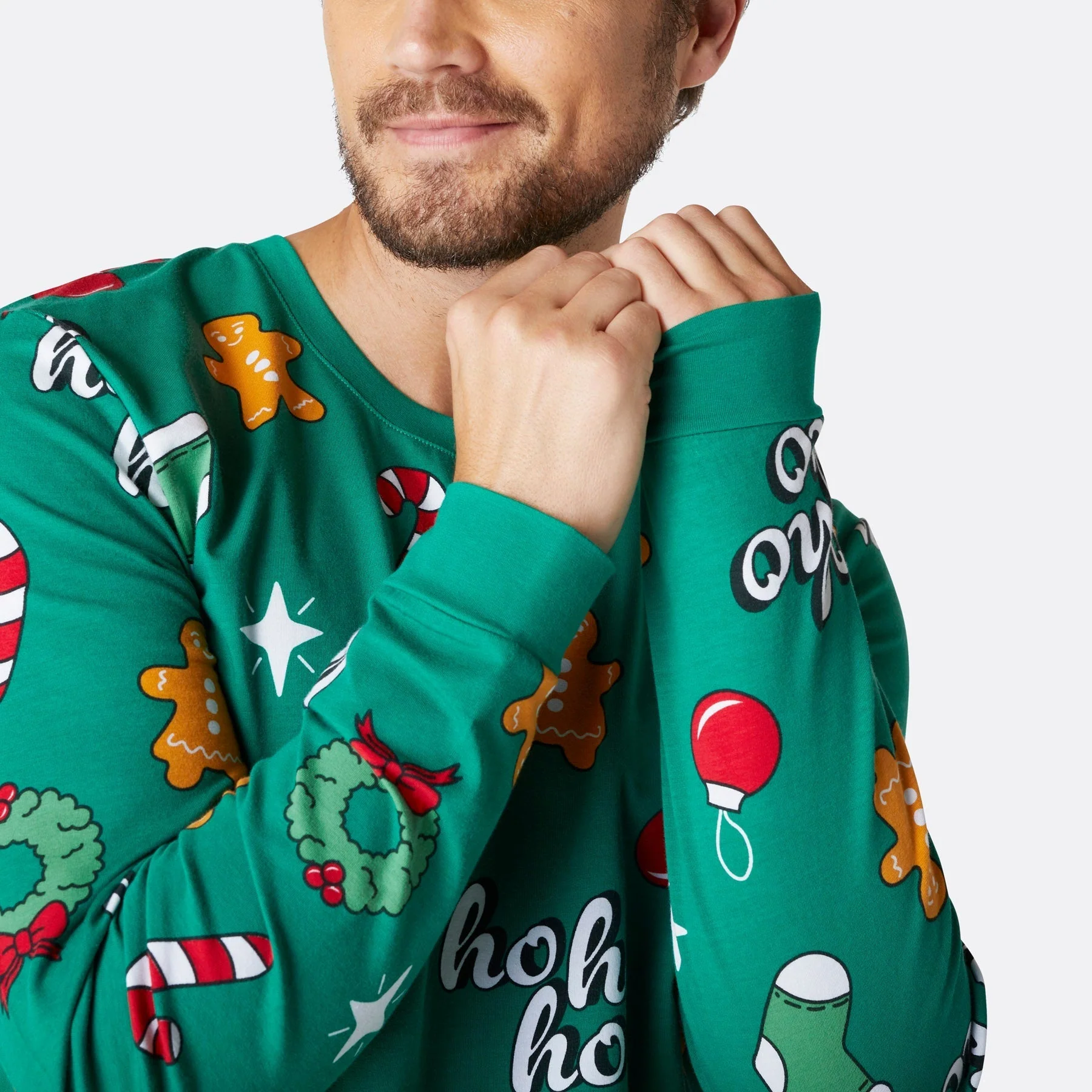 Green Hohoho Christmas Pyjamas Family - Image 10