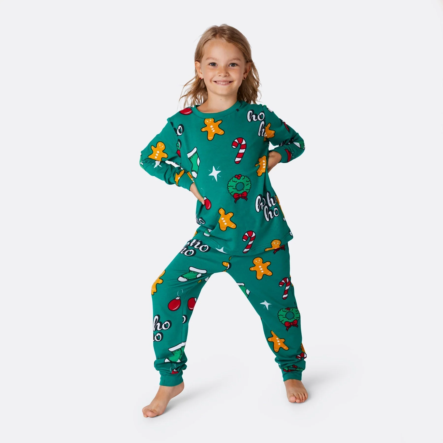 Green Hohoho Christmas Pyjamas Family - Image 13