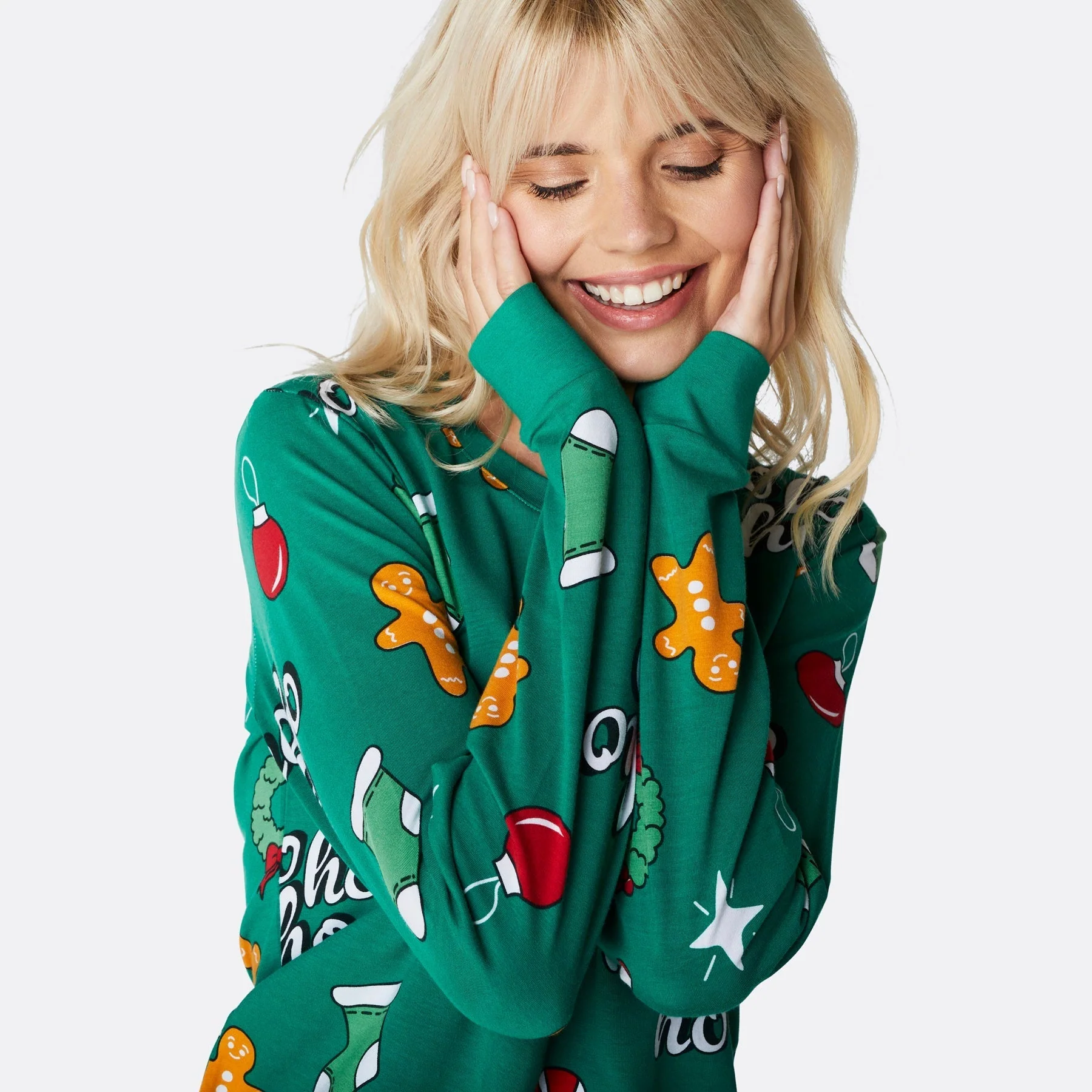 Green Hohoho Christmas Pyjamas Family - Image 14