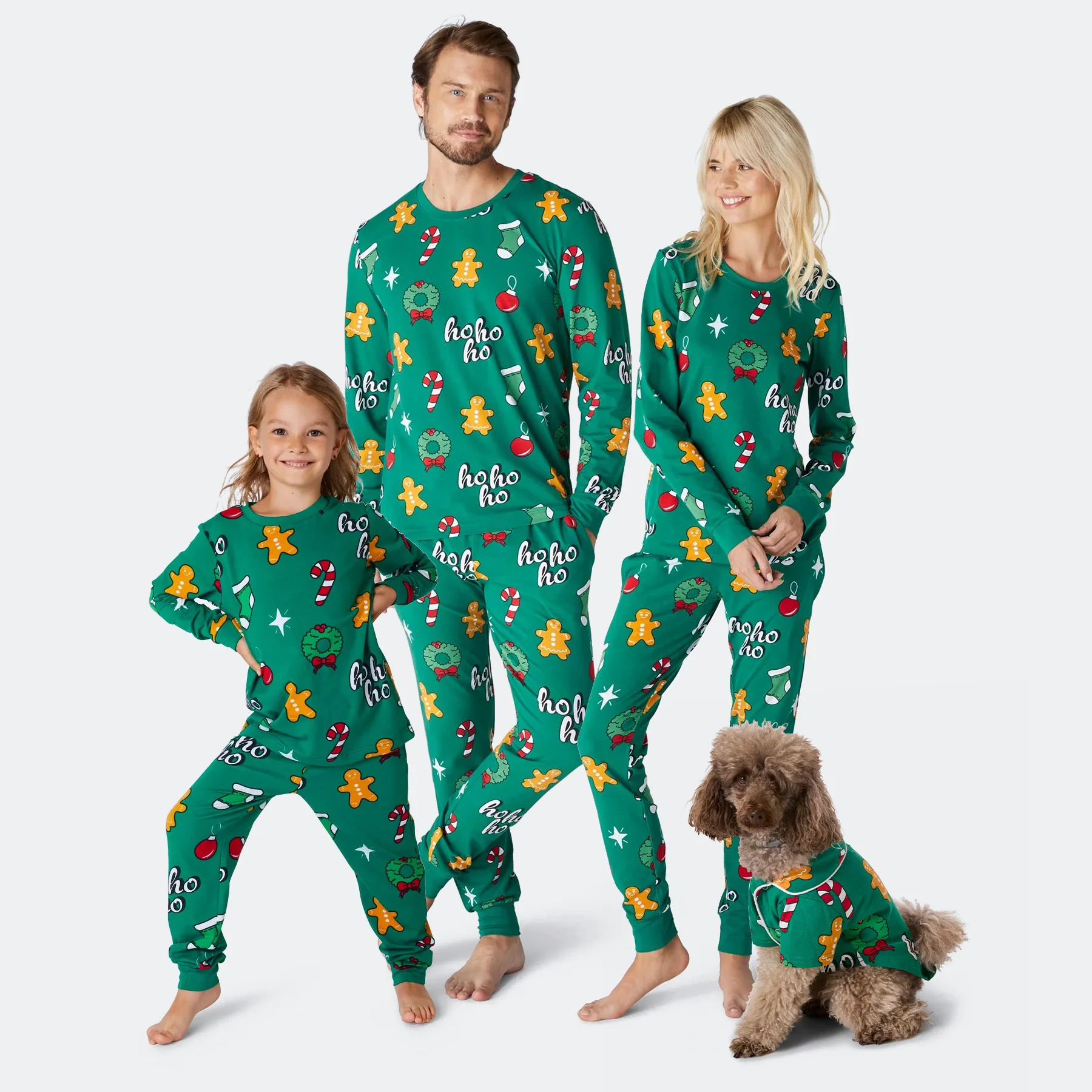 Green Hohoho Christmas Pyjamas Family - Image 2