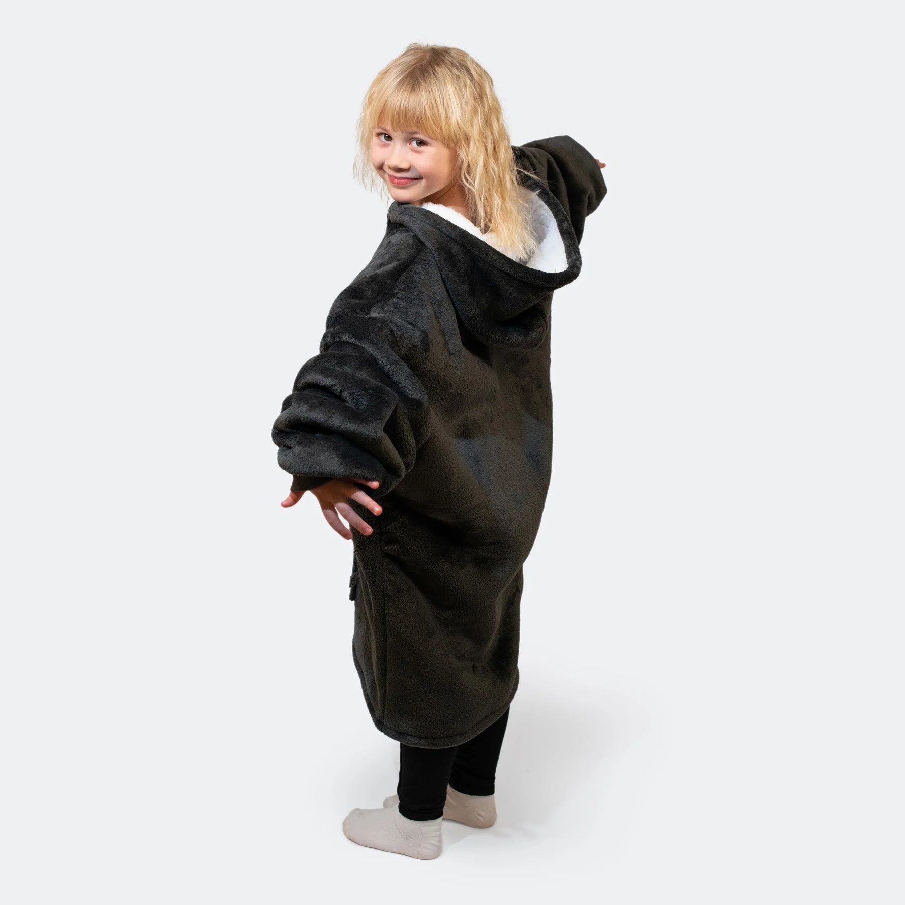 Kids' Grey HappyHoodie - Image 3
