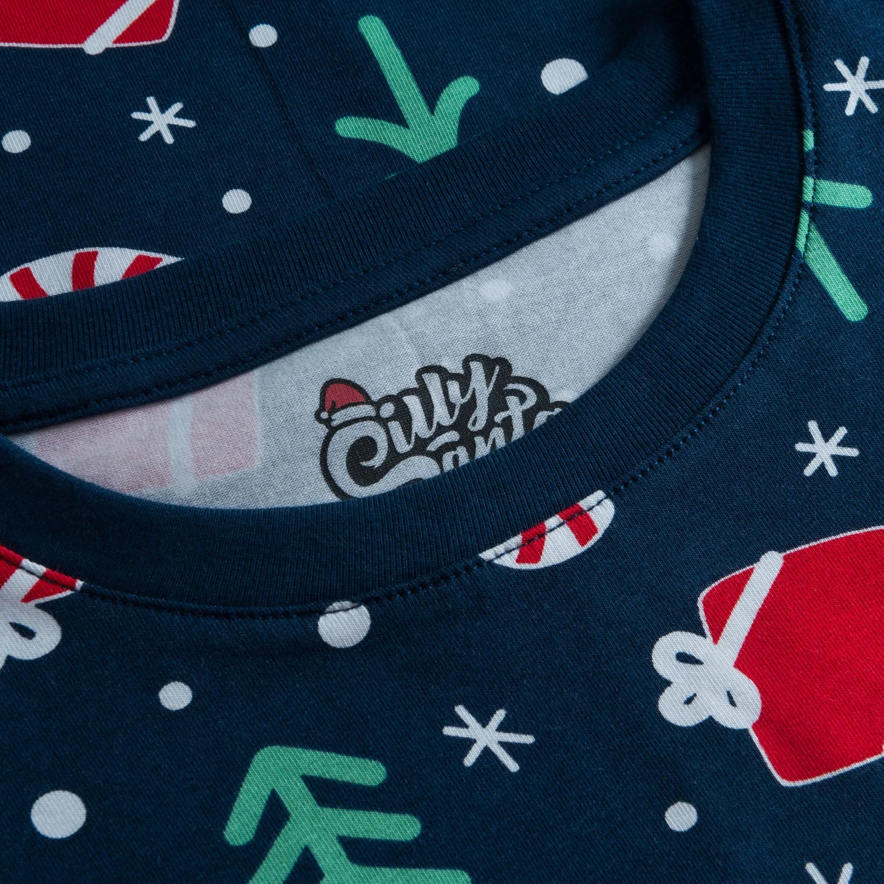 Kids' Blue Christmas Pattern Christmas Pyjamas - Image 5