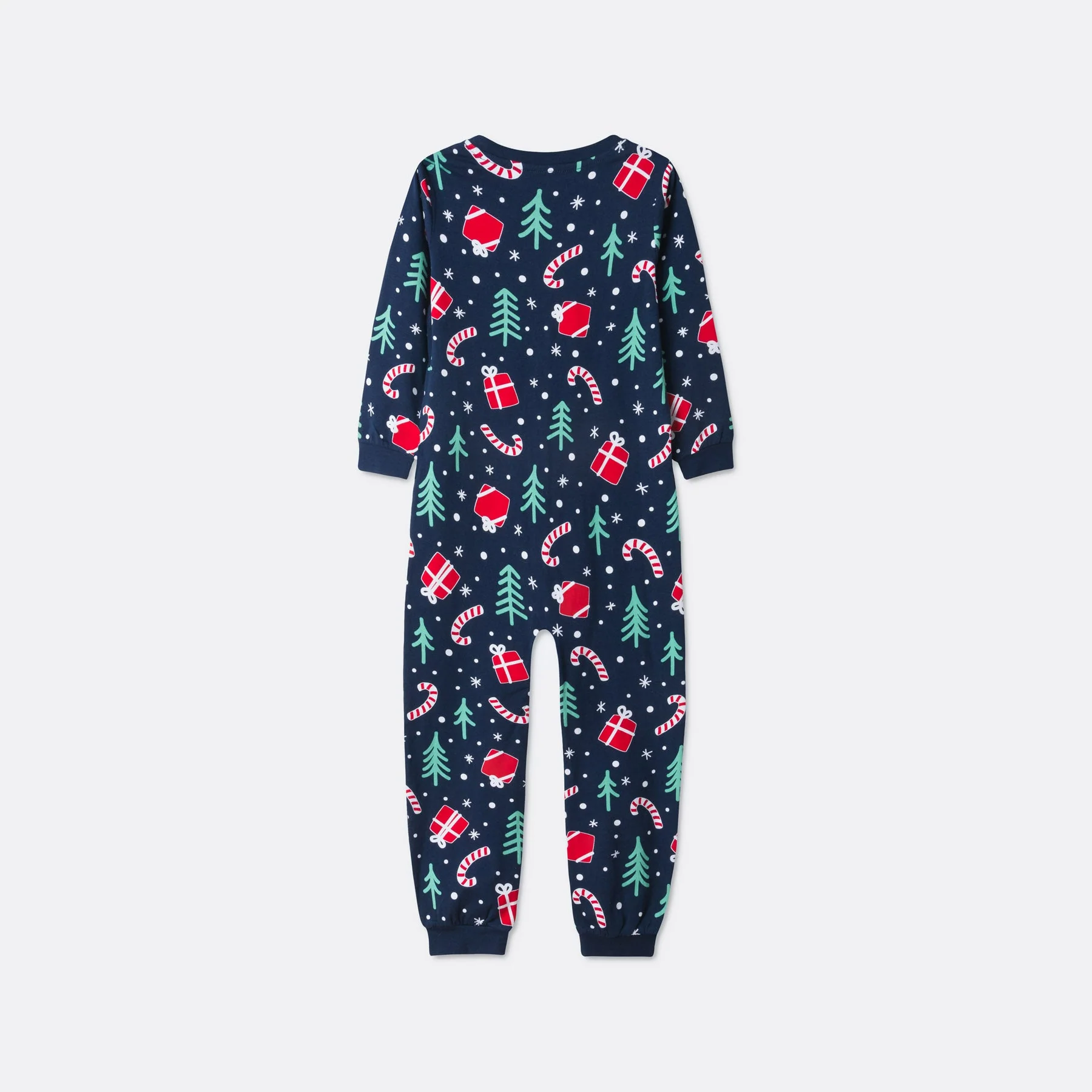 Kids' Blue Christmas Pattern Overall Christmas Pyjamas - Image 5