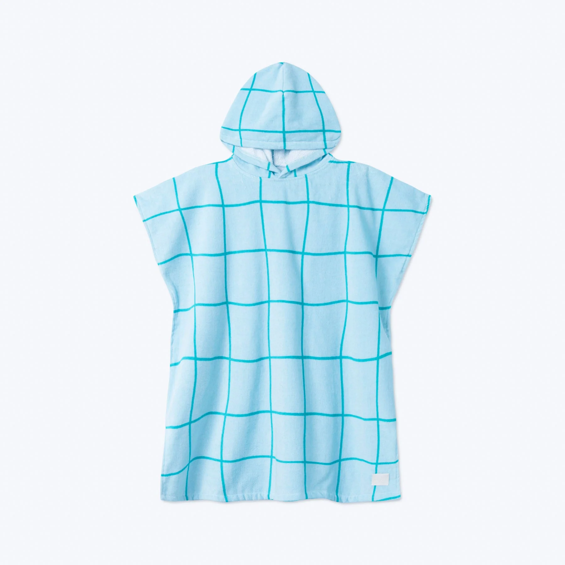 Kids' Blue Pool Towel Poncho - Image 3