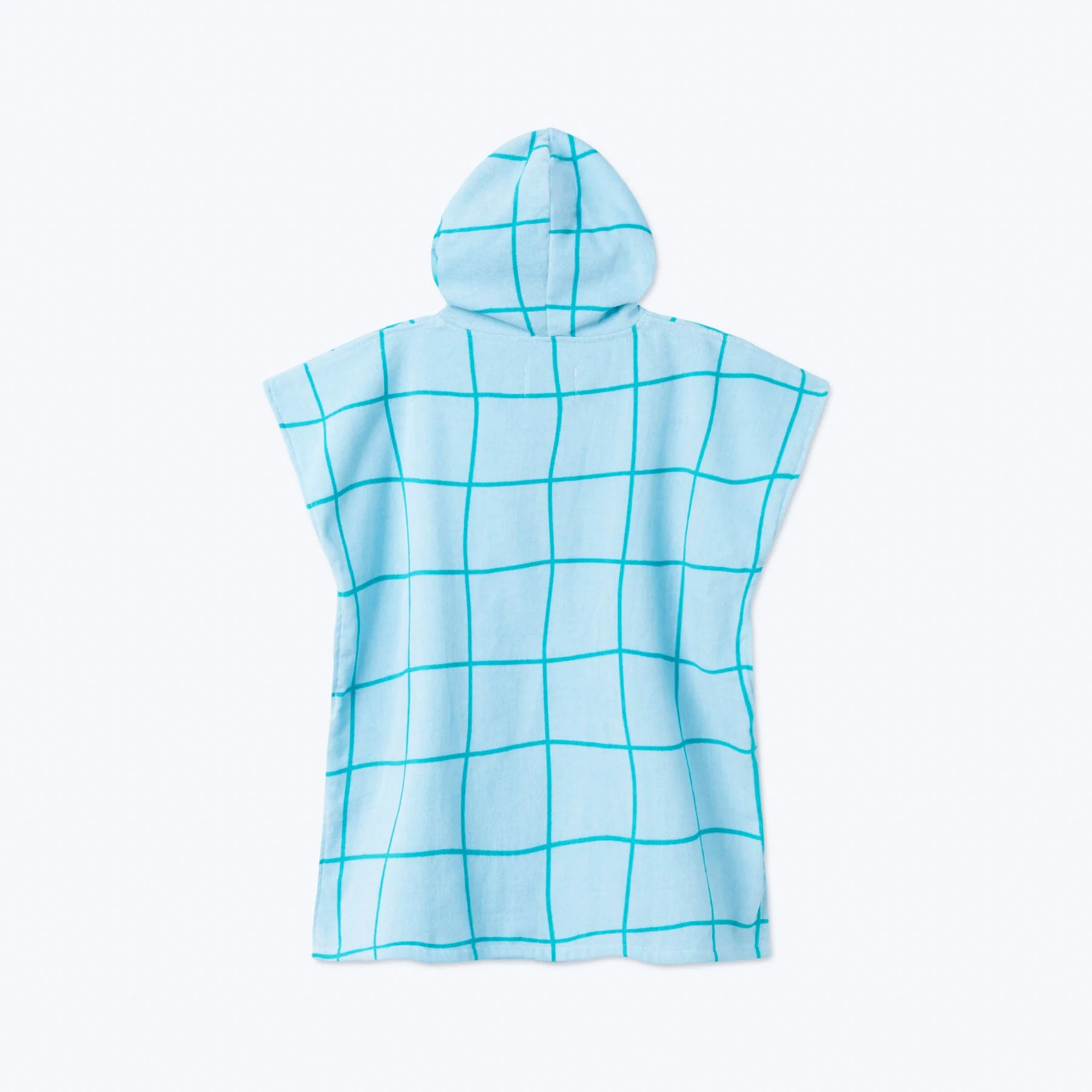 Kids' Blue Pool Towel Poncho - Image 4