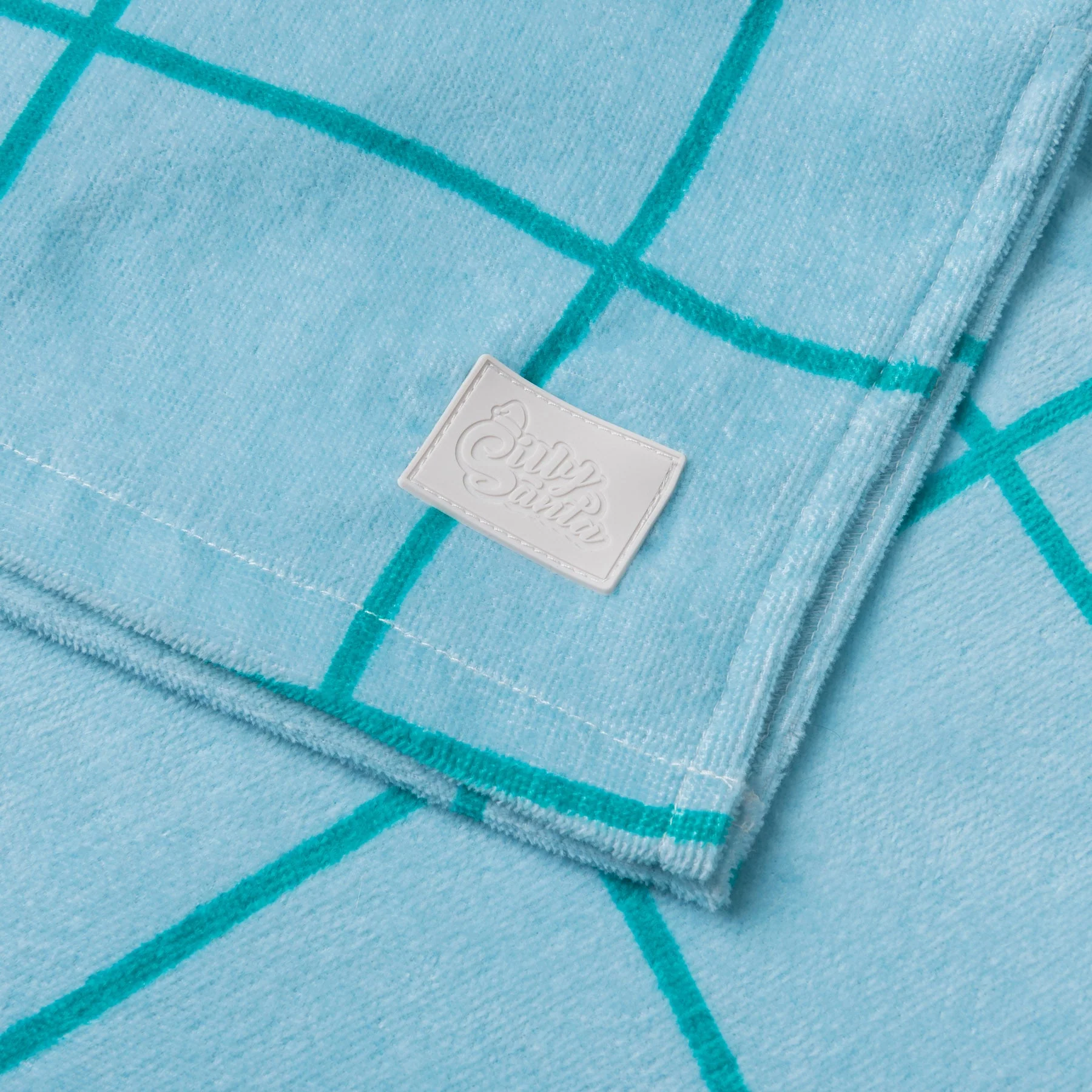 Kids' Blue Pool Towel Poncho - Image 5
