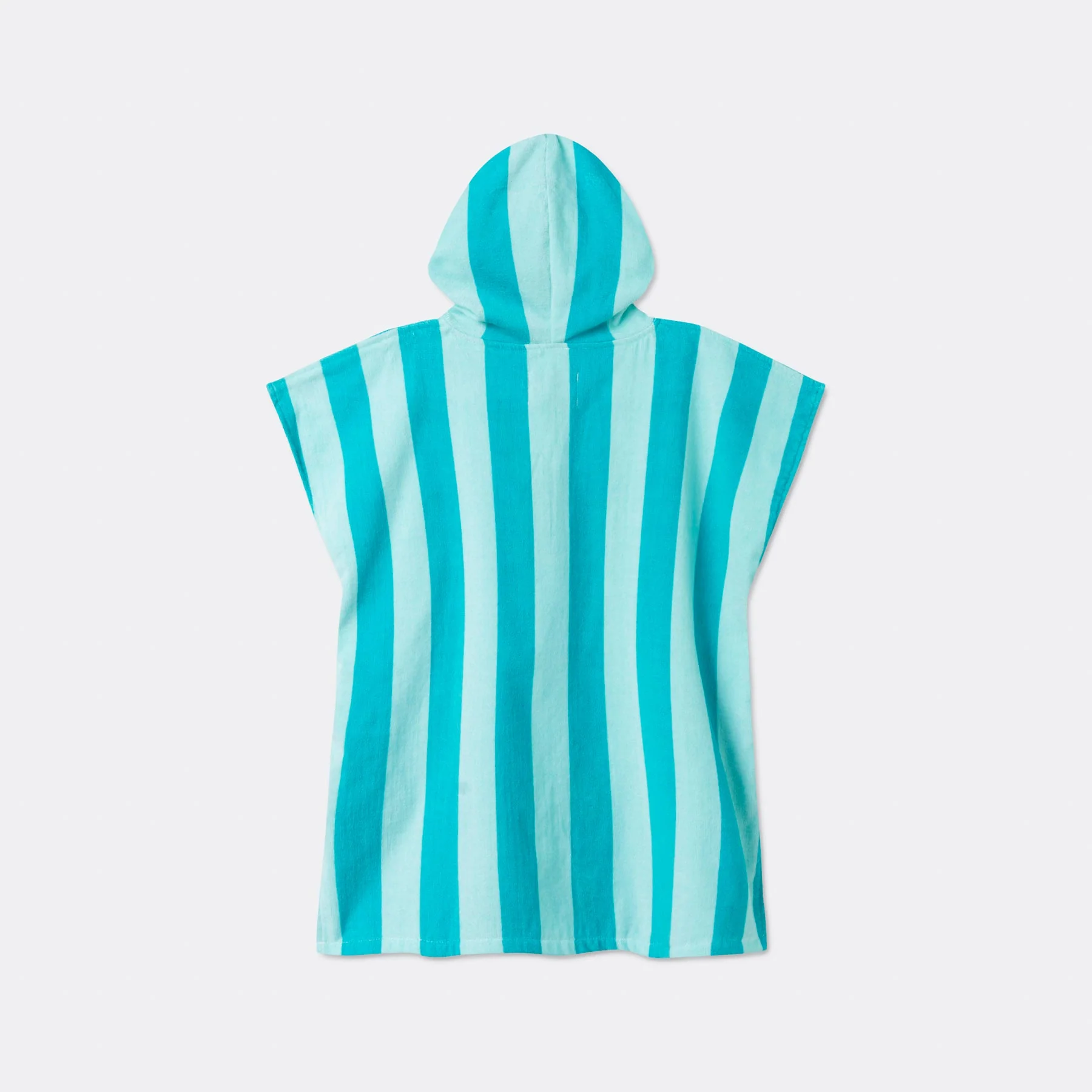 Kids' Coral Striped Towel Poncho - Image 5