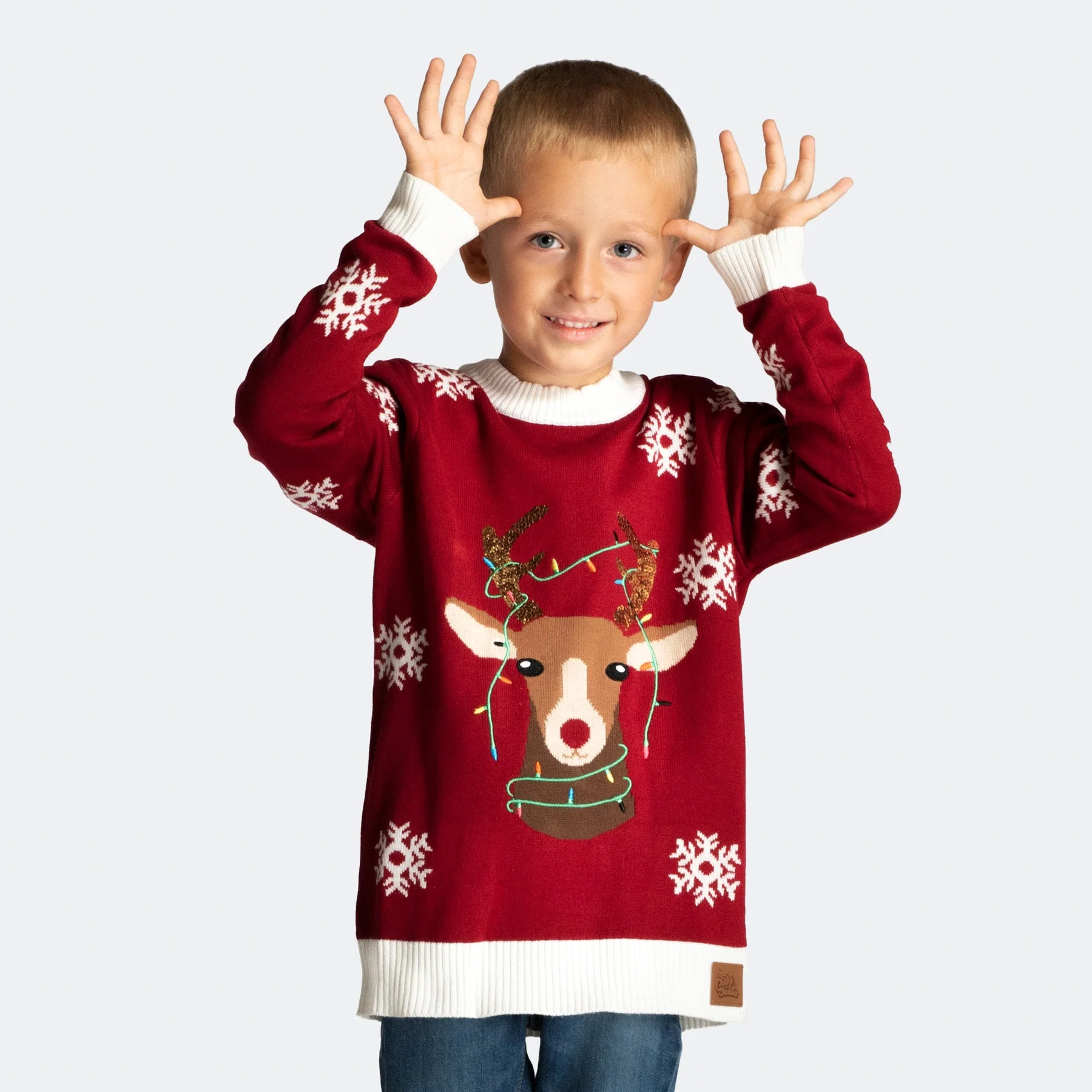 Kids' Cute Reindeer Christmas Sweater - Image 5