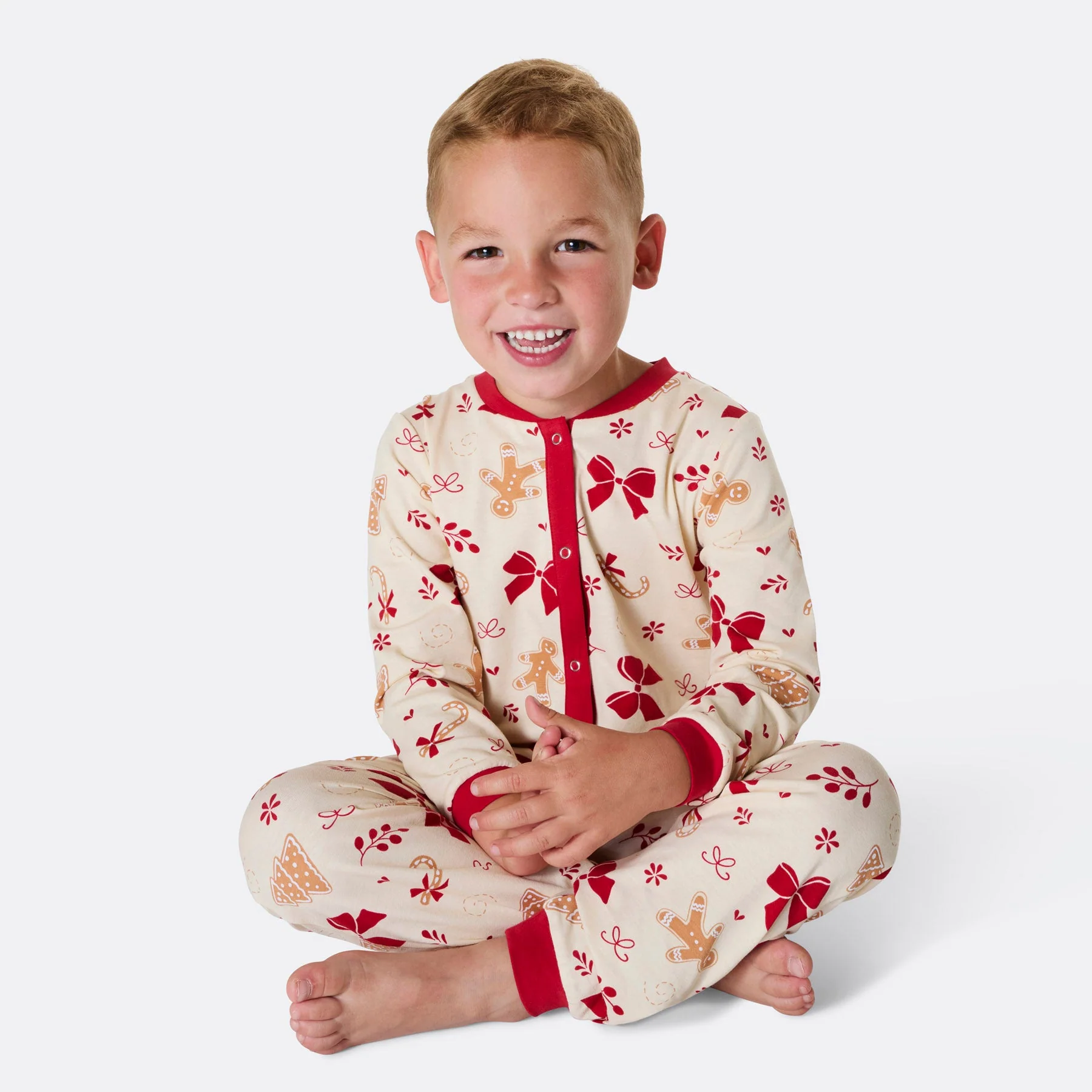 Kids' Gingerbread Overall Christmas Pyjamas - Image 2