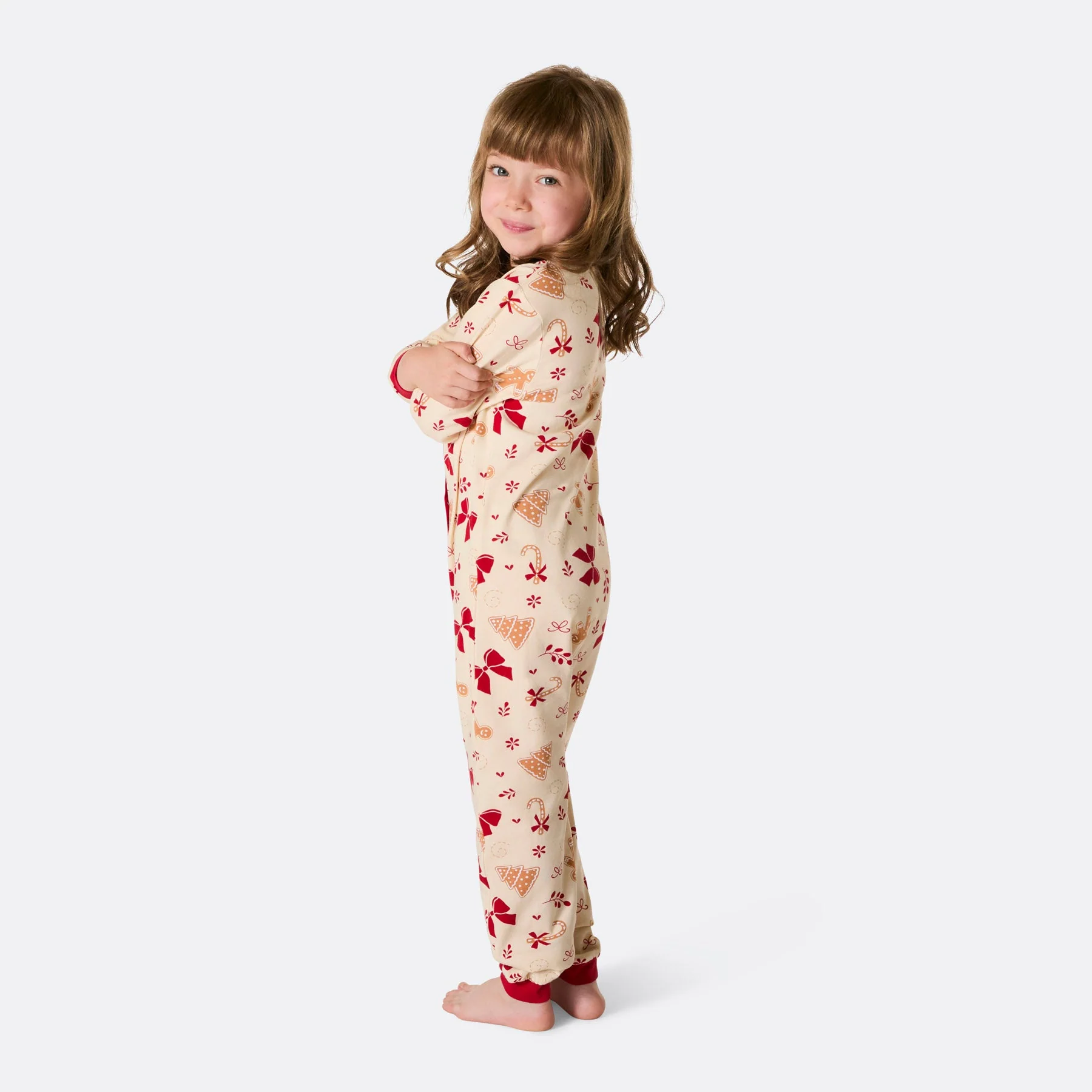 Kids' Gingerbread Overall Christmas Pyjamas - Image 3