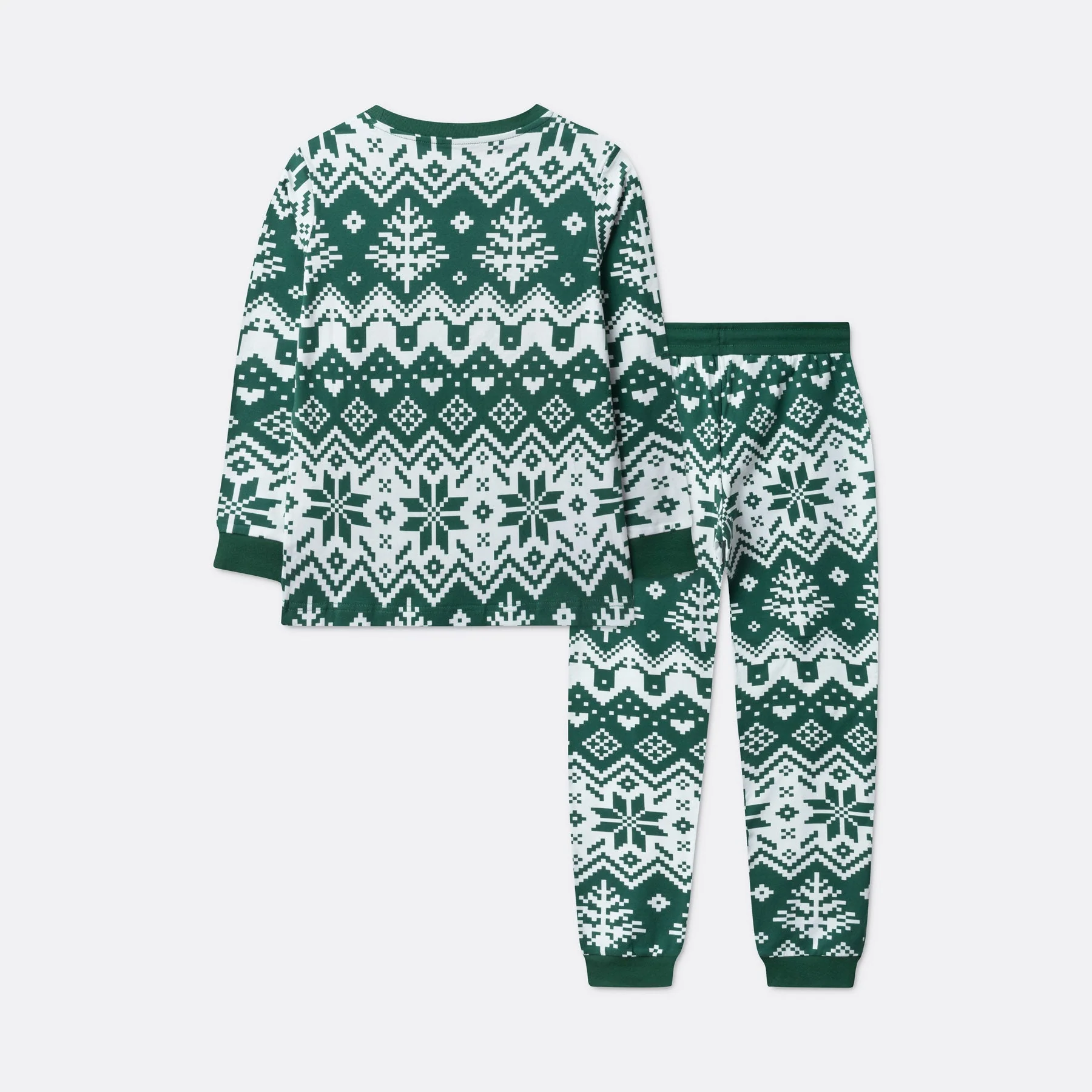 Kids' Green Christmas Knit Christmas Pyjamas - Image 5