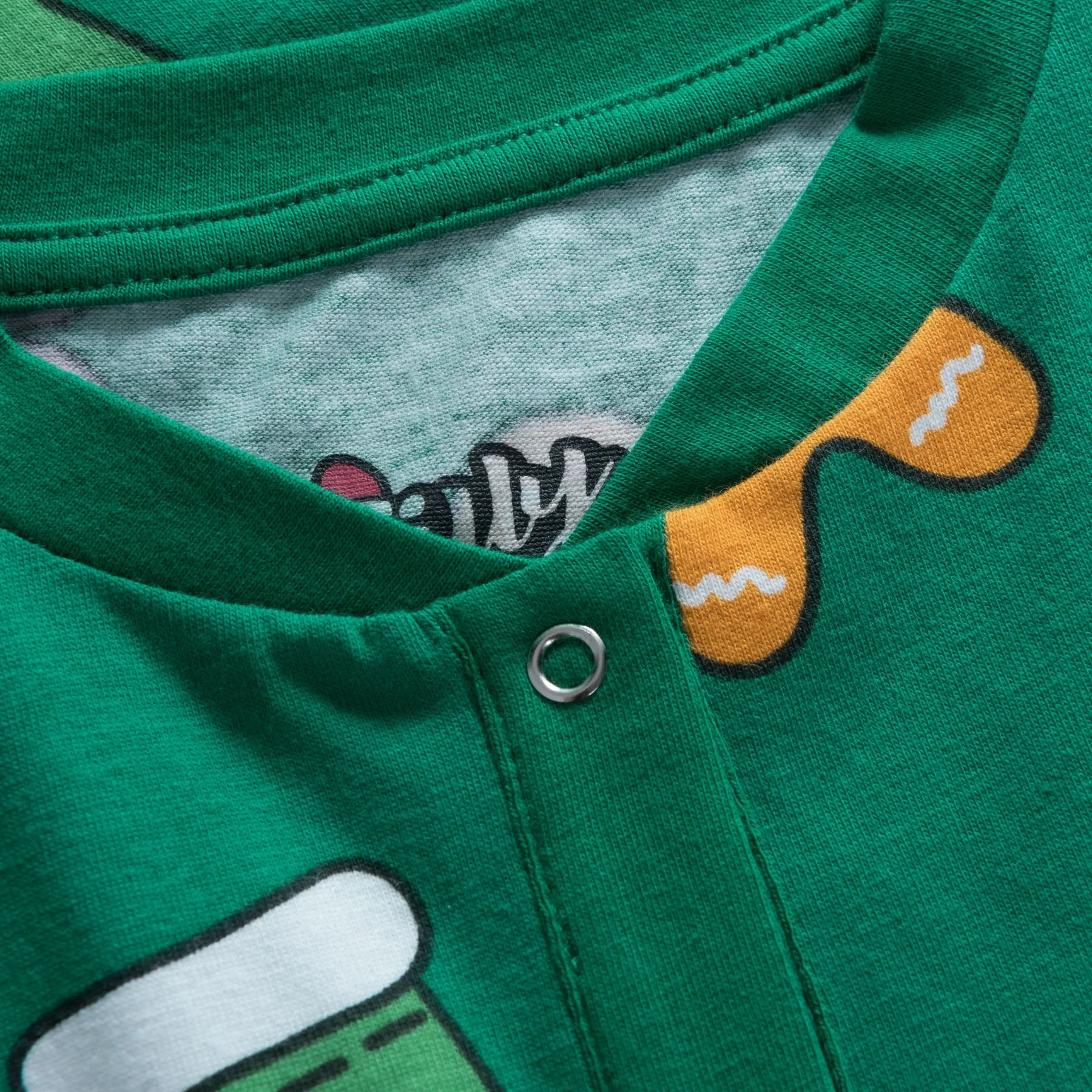 Kids' Green Hohoho Overall Christmas Pyjamas - Image 5