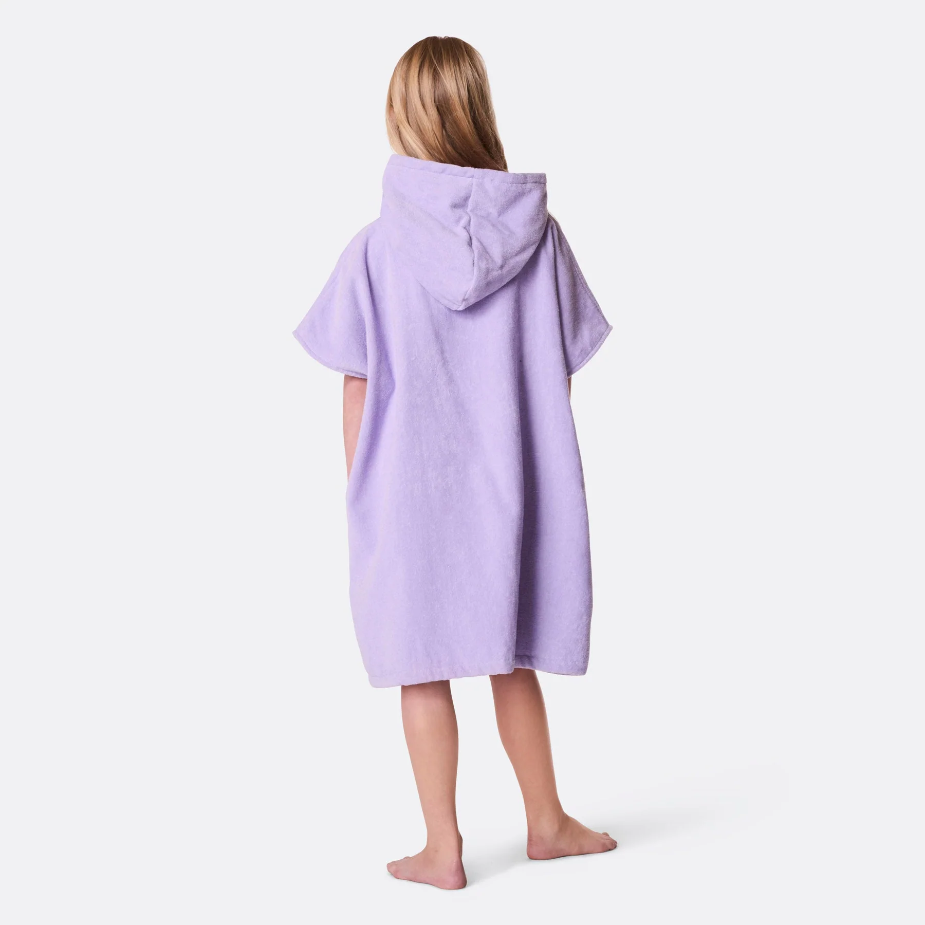 Kids' Purple Towel Poncho - Image 3