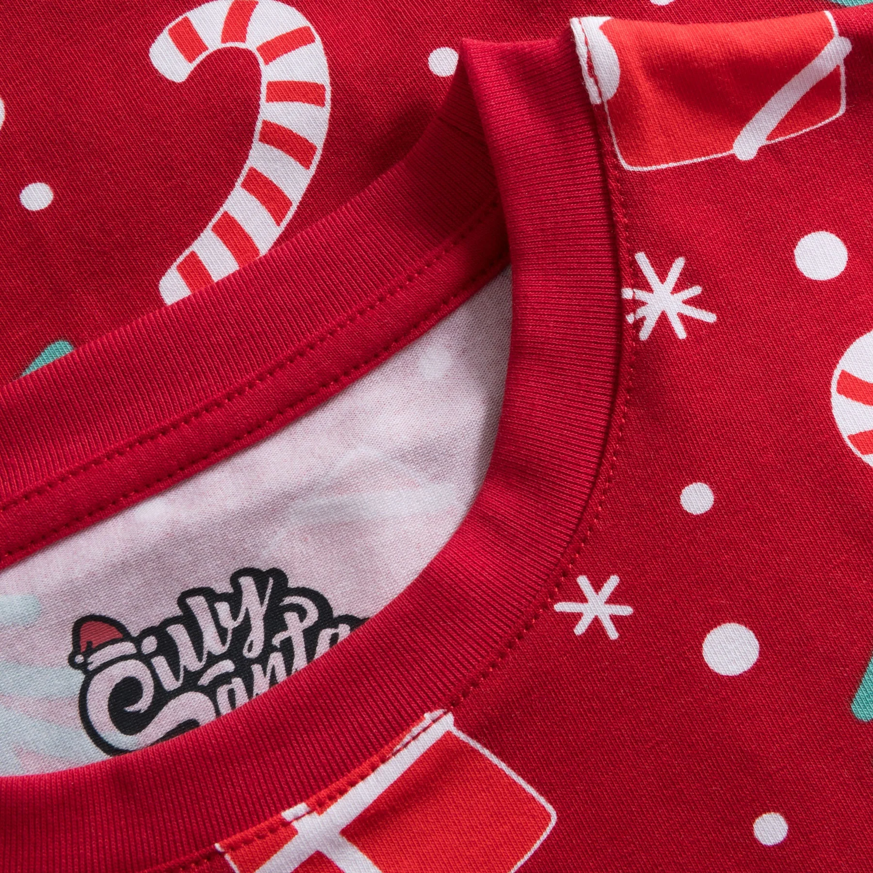 Kids' Red Christmas Pattern Christmas Pyjamas - Image 3