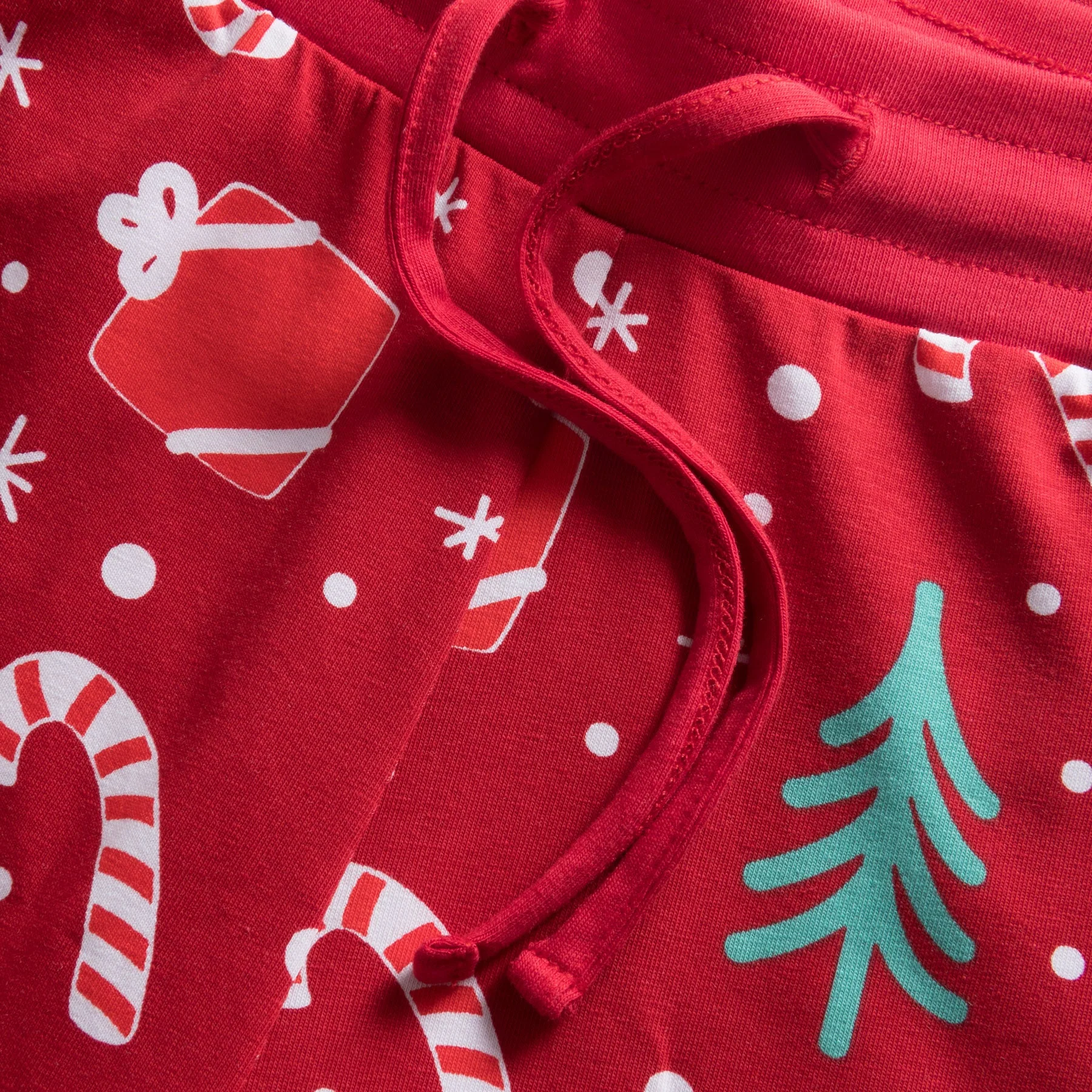 Kids' Red Christmas Pattern Christmas Pyjamas - Image 4
