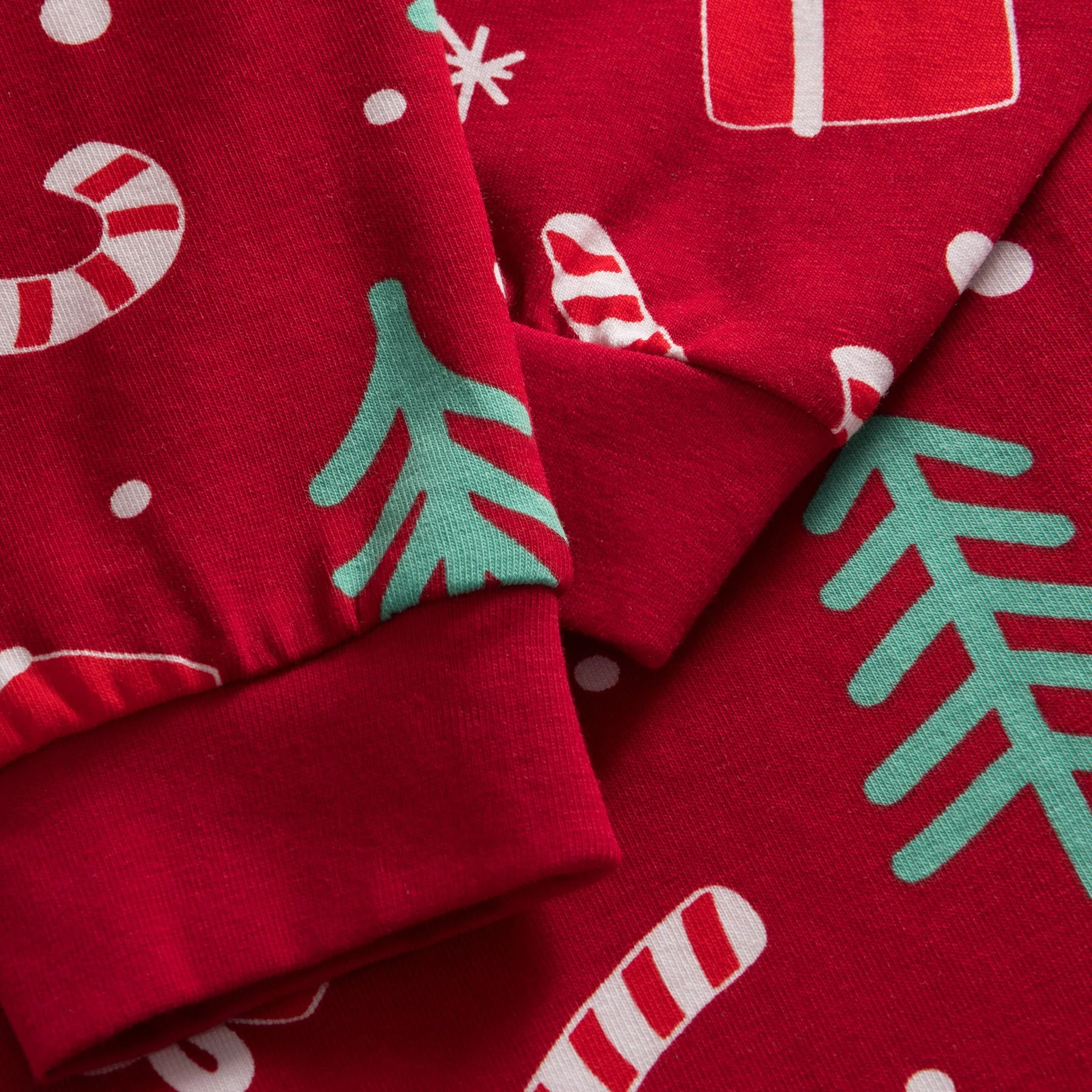 Kids' Red Christmas Pattern Overall Christmas Pyjamas - Image 3