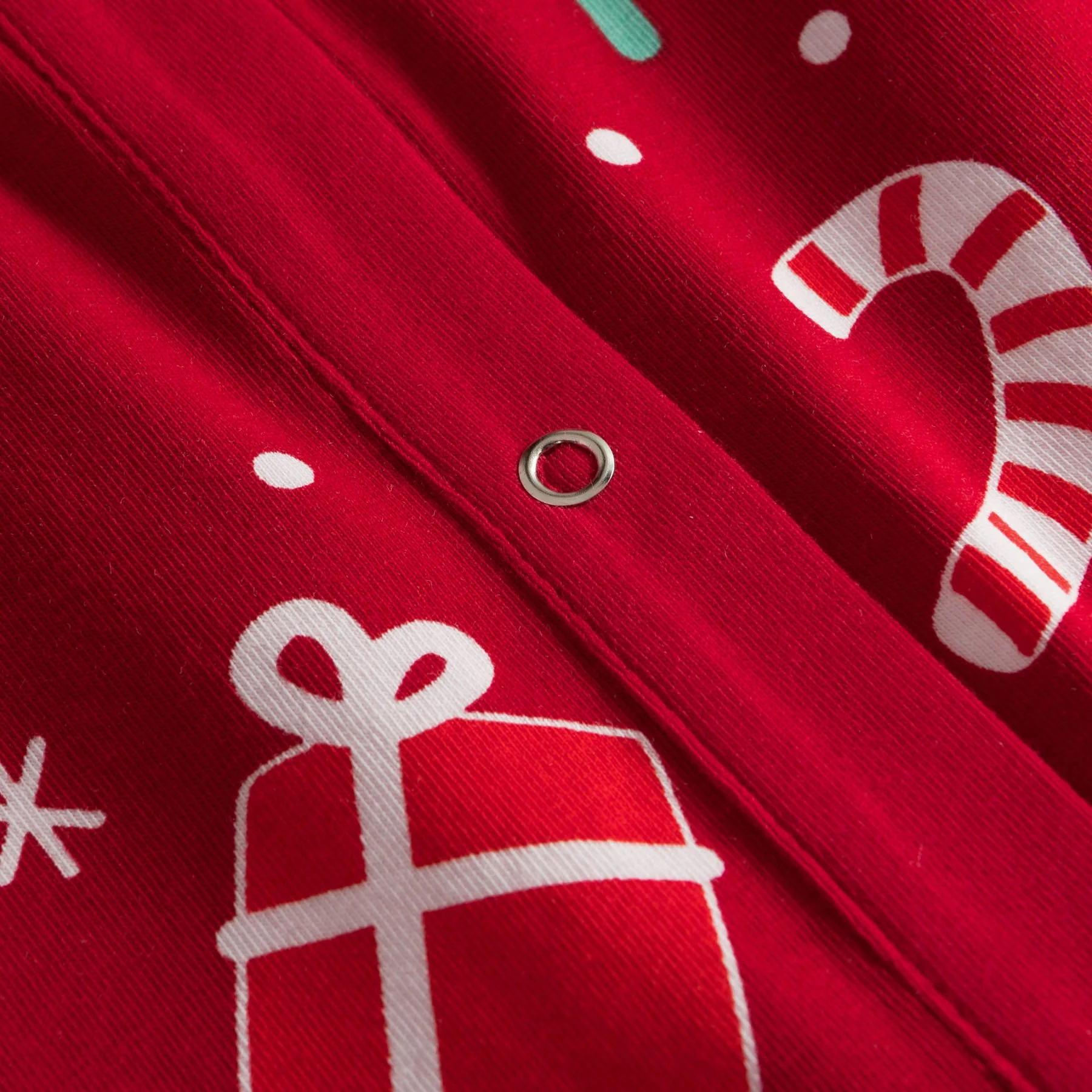 Kids' Red Christmas Pattern Overall Christmas Pyjamas - Image 4