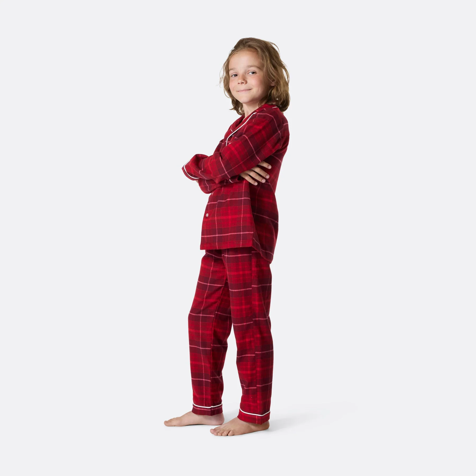 Kids' Red Flannel Christmas Pyjamas - Image 3