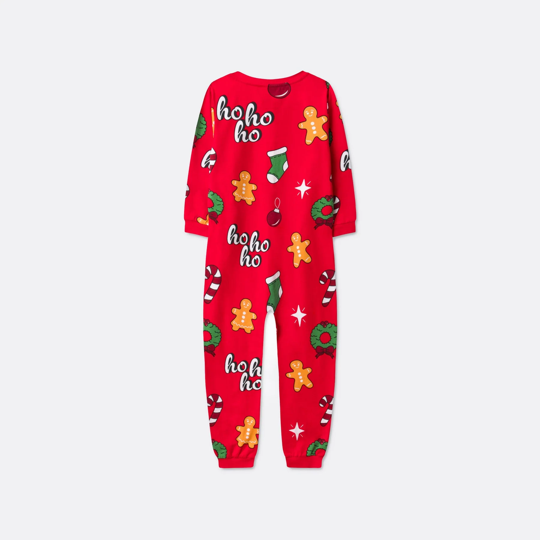 Kids' Red Hohoho Overall Christmas Pyjamas - Image 4