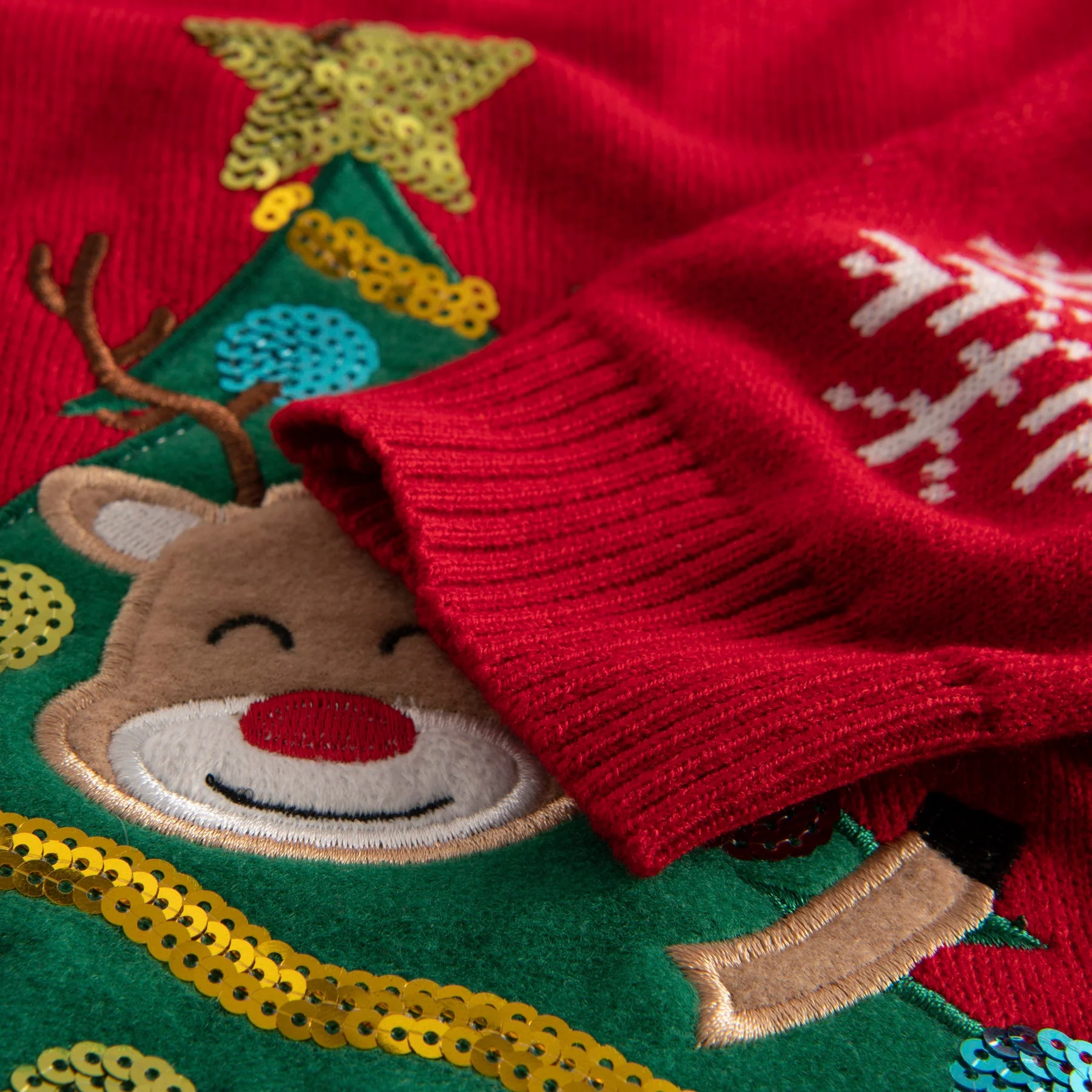 Kids' Reindeer Tree Christmas Sweater - Image 4
