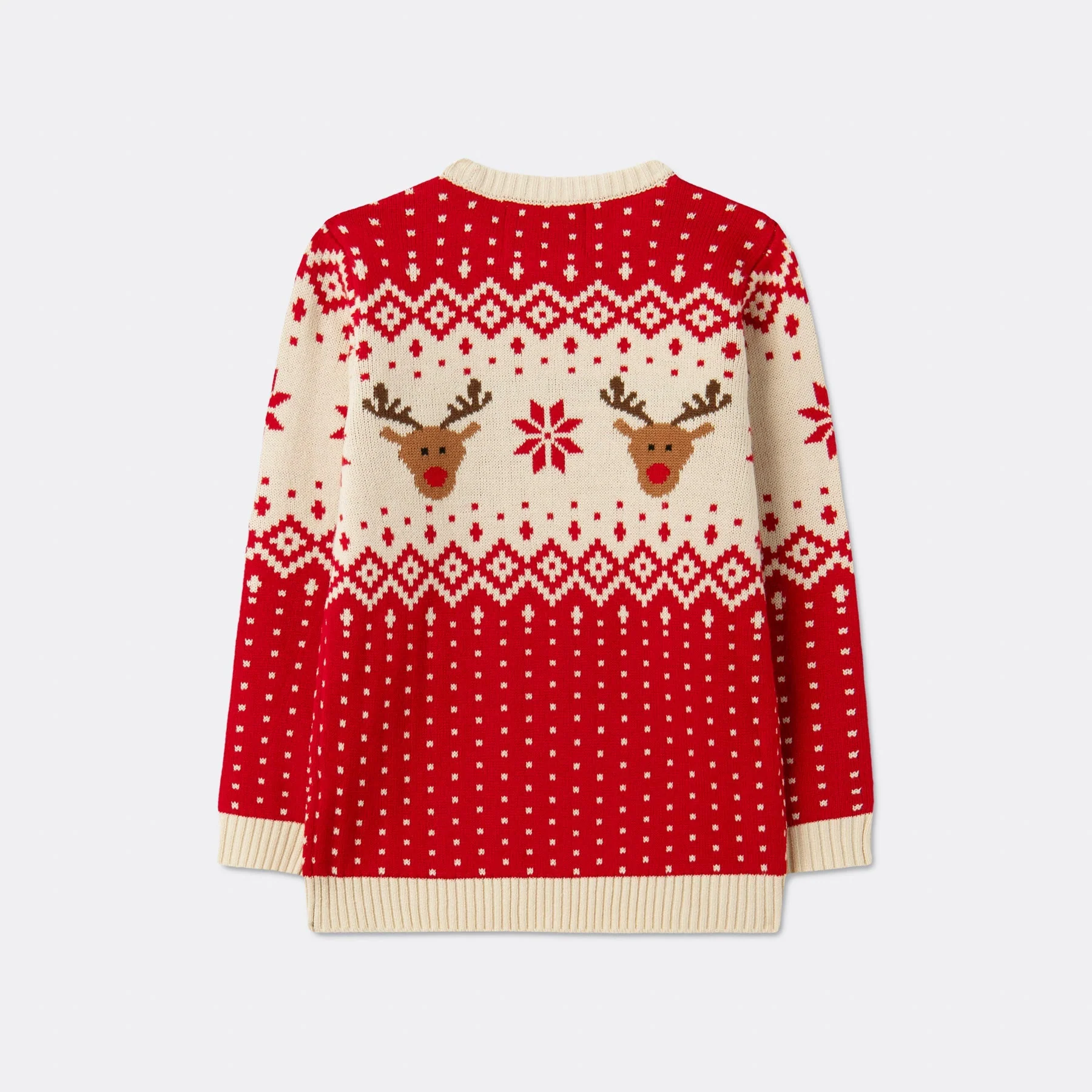 Kids' Retro Reindeer Red Christmas Sweater - Image 4
