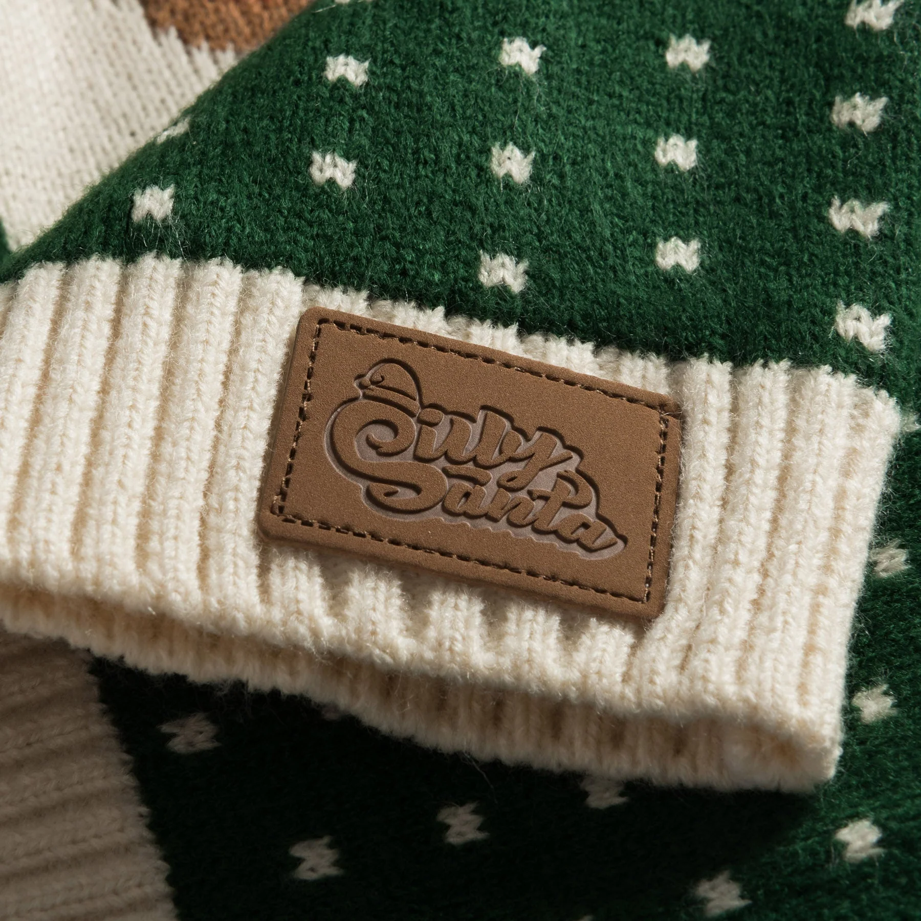 Kids' Retro Reindeer Green Christmas Sweater - Image 4