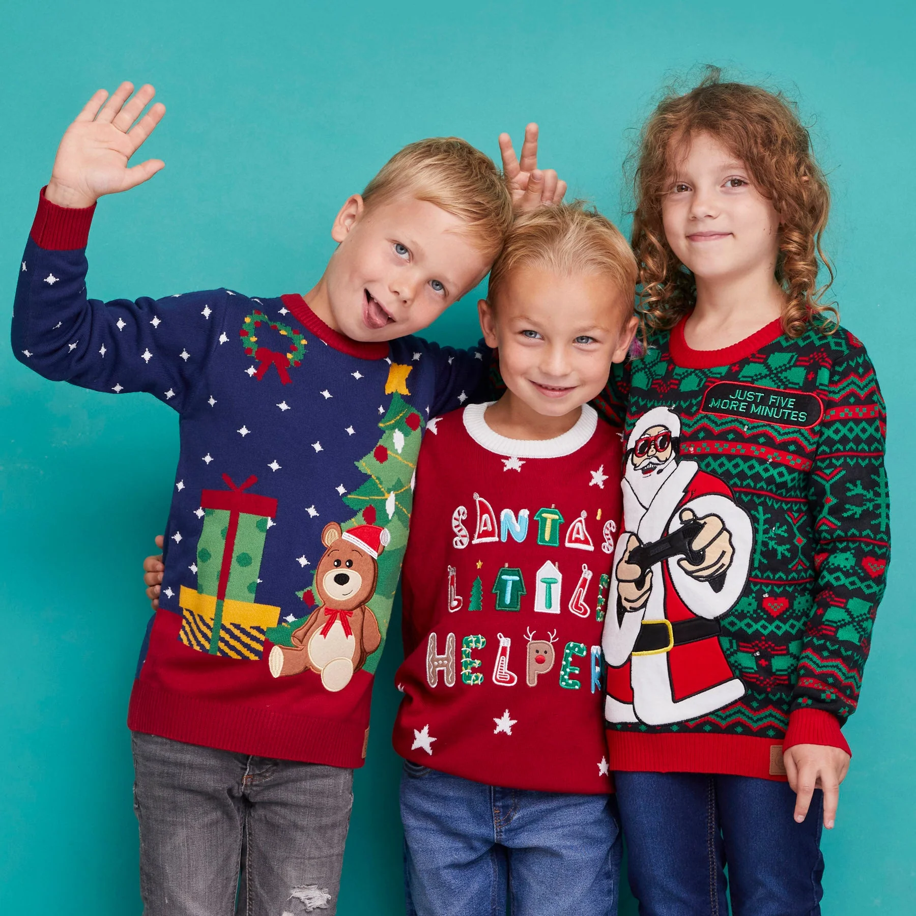 Kids' Santa's Little Helper Christmas Sweater - Image 5