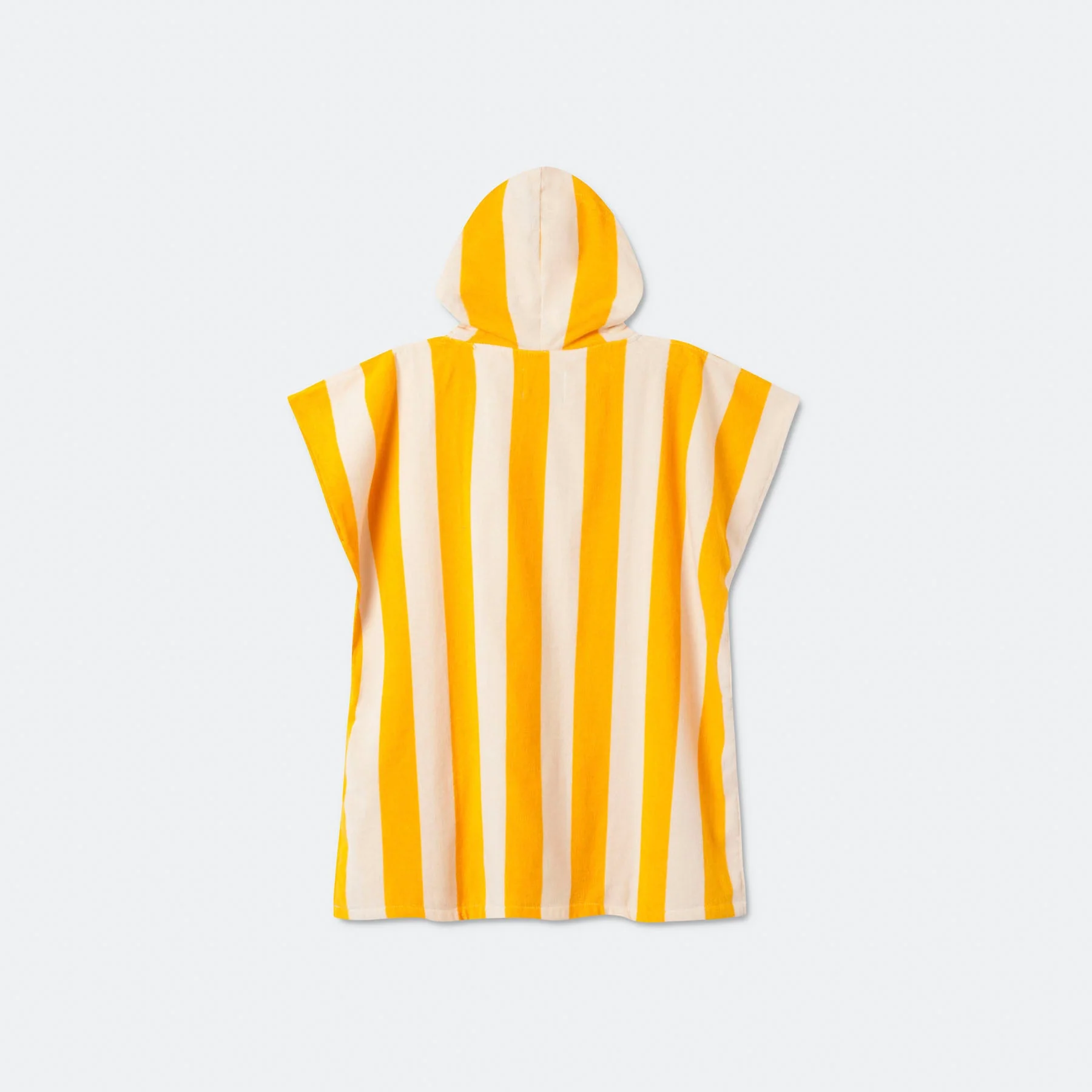 Kids' Striped Yellow Towel Poncho - Image 6
