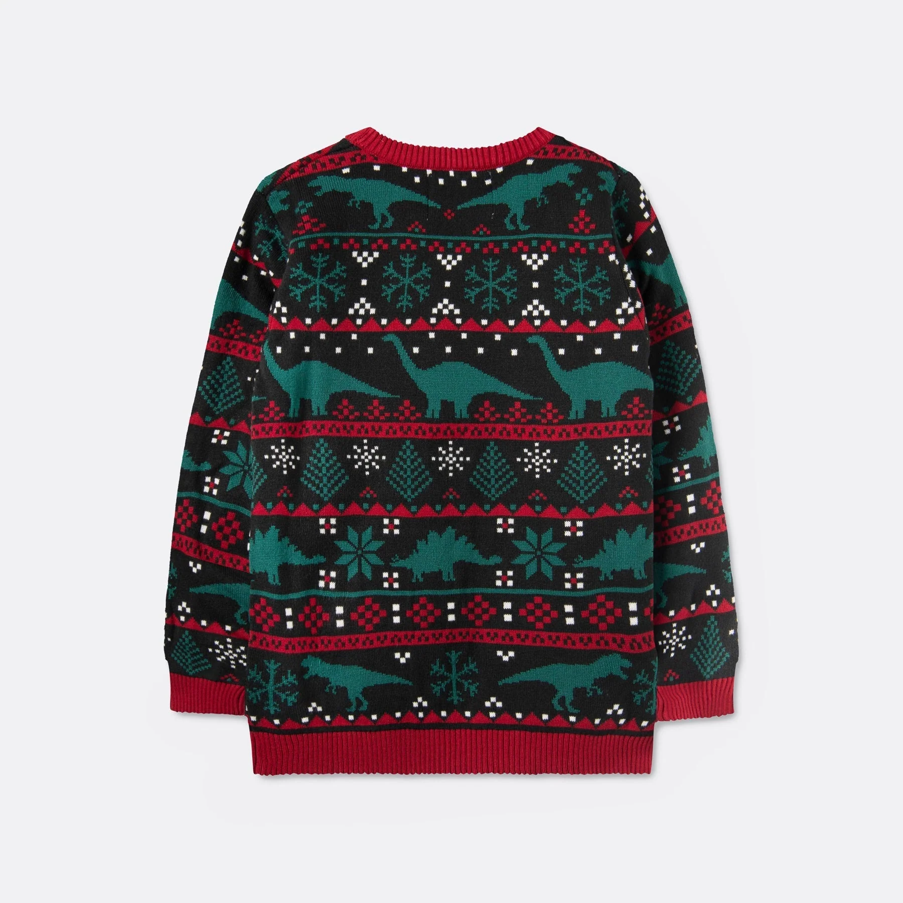 Kids' T-Rex Christmas Sweater - Image 2