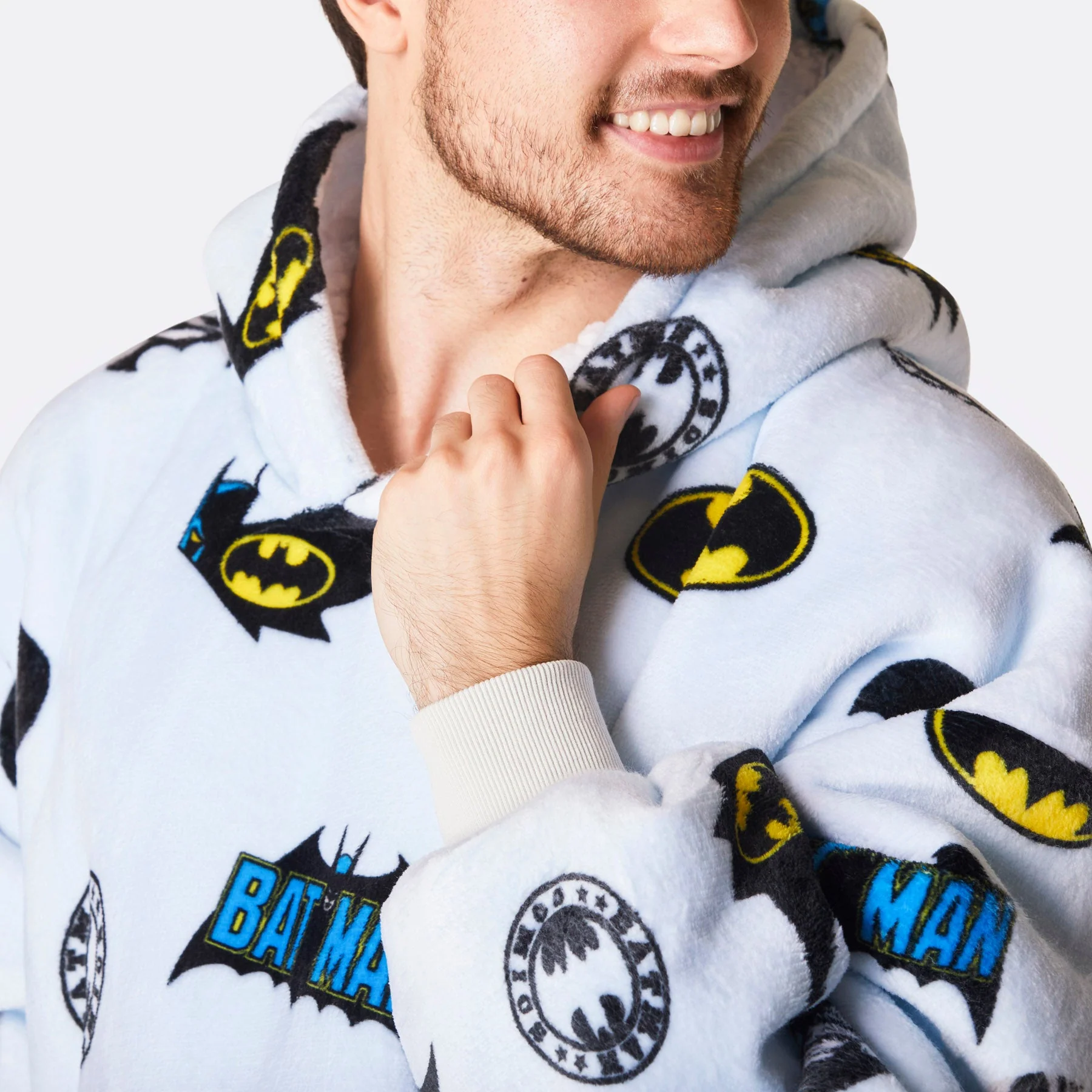Light Blue Batman HappyHoodie - Image 7