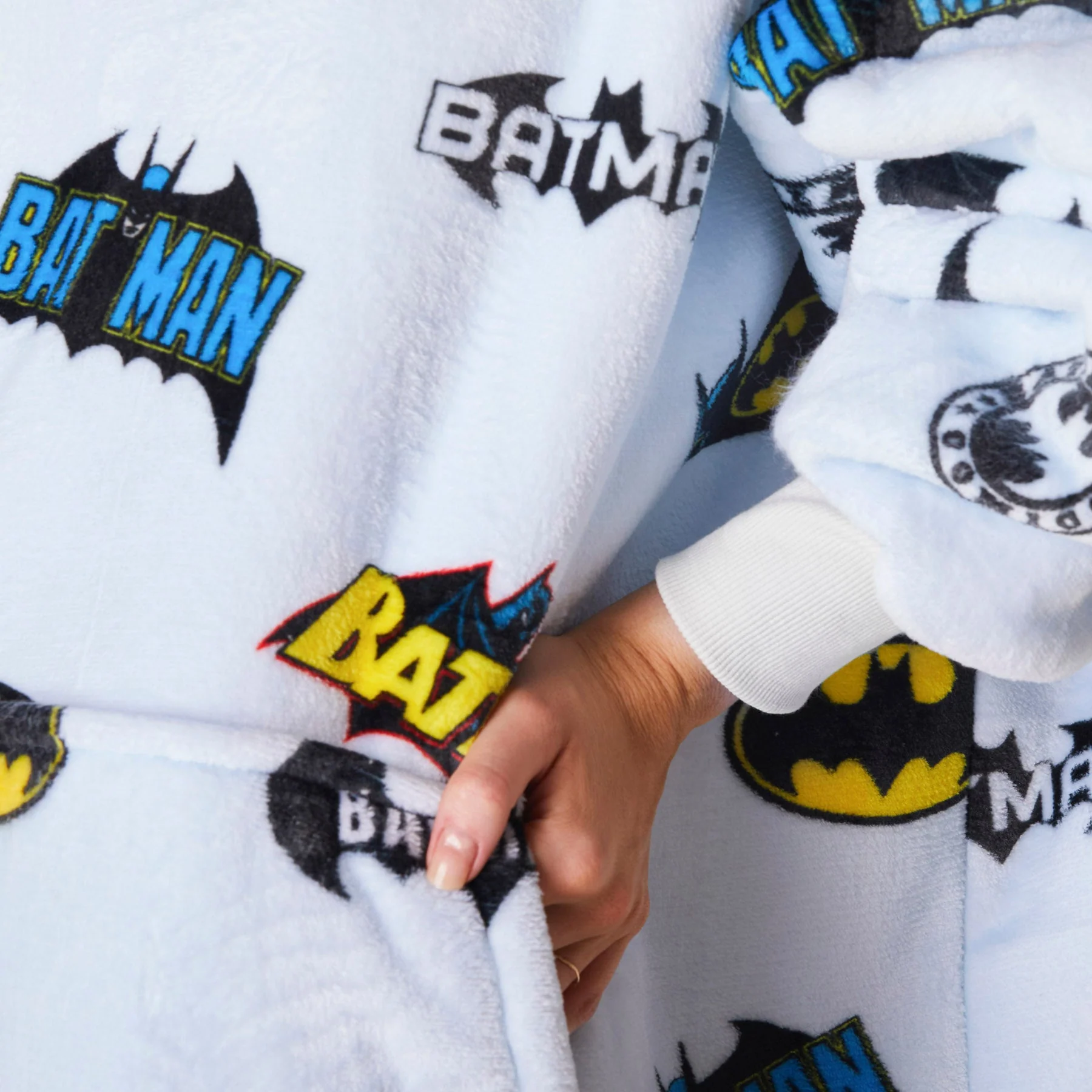 Light Blue Batman HappyHoodie - Image 8