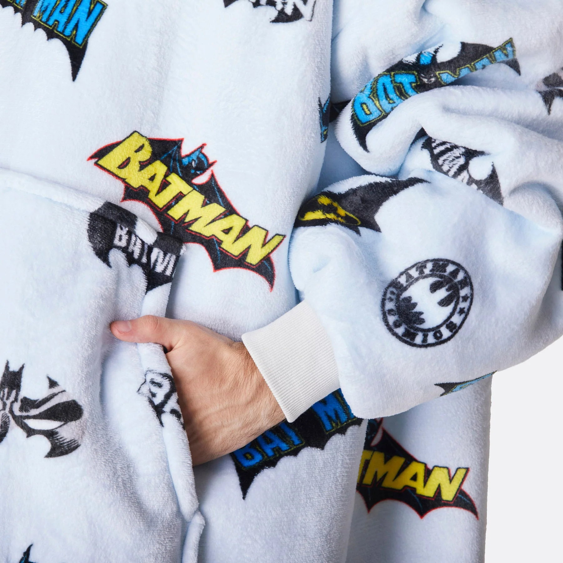 Light Blue Batman HappyHoodie - Image 9