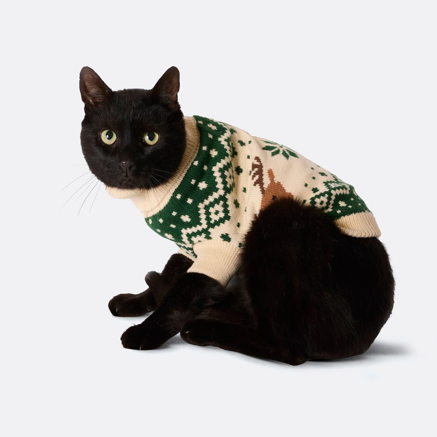 Matching Family Christmas Sweaters - Green Retro Reindeer - Image 7