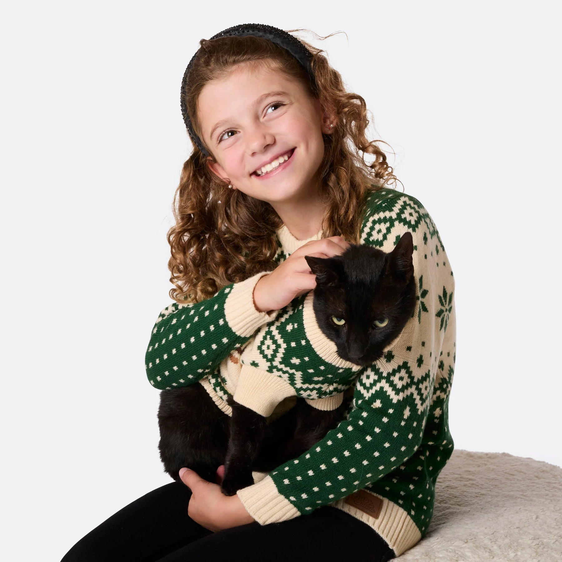 Matching Family Christmas Sweaters - Green Retro Reindeer - Image 9