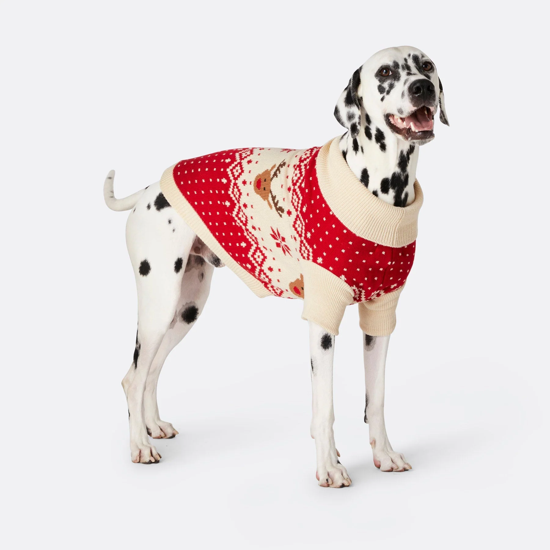 Matching Family Christmas Sweaters - Red Retro Reindeer - Image 6
