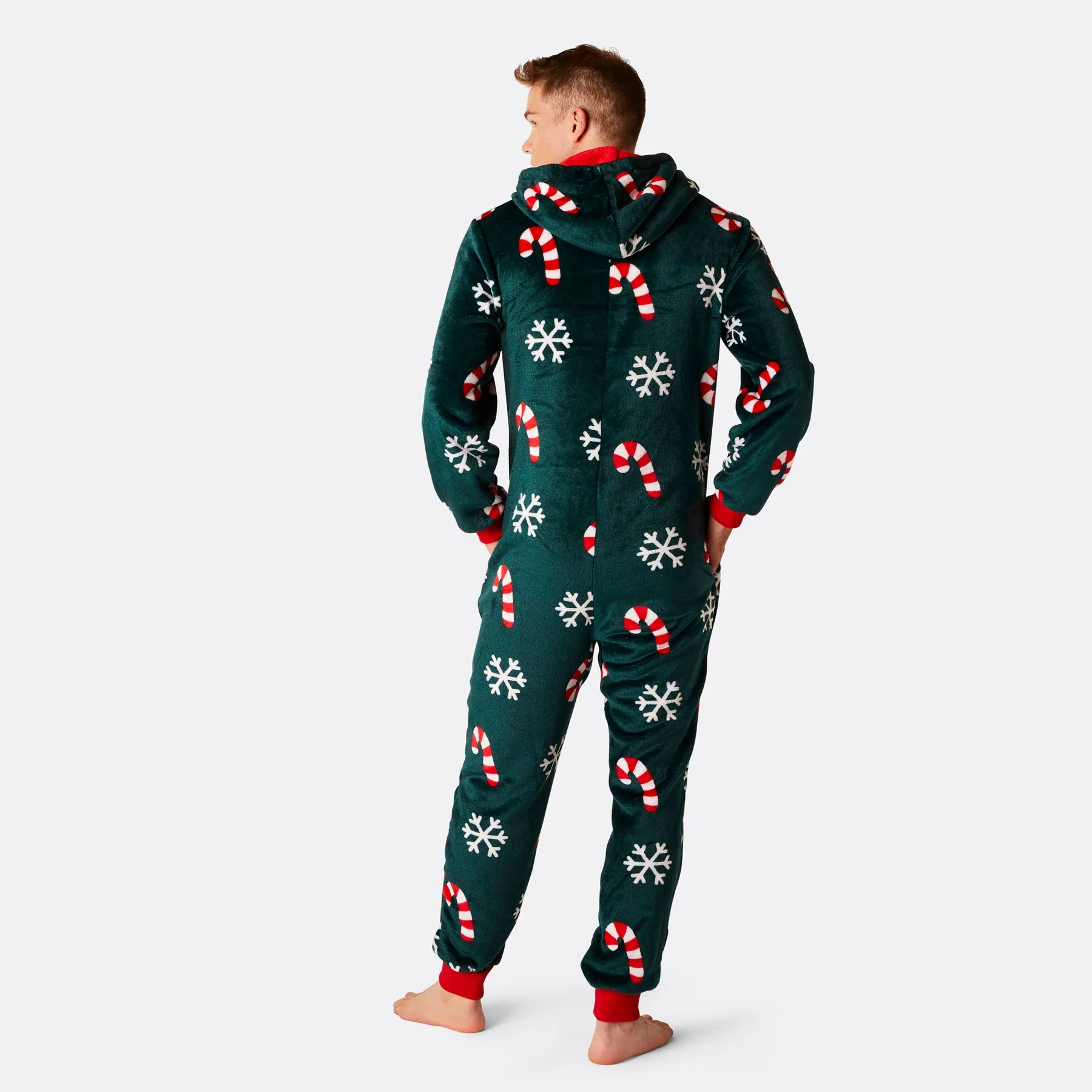 Men's Candy Cane Onesie - Image 3