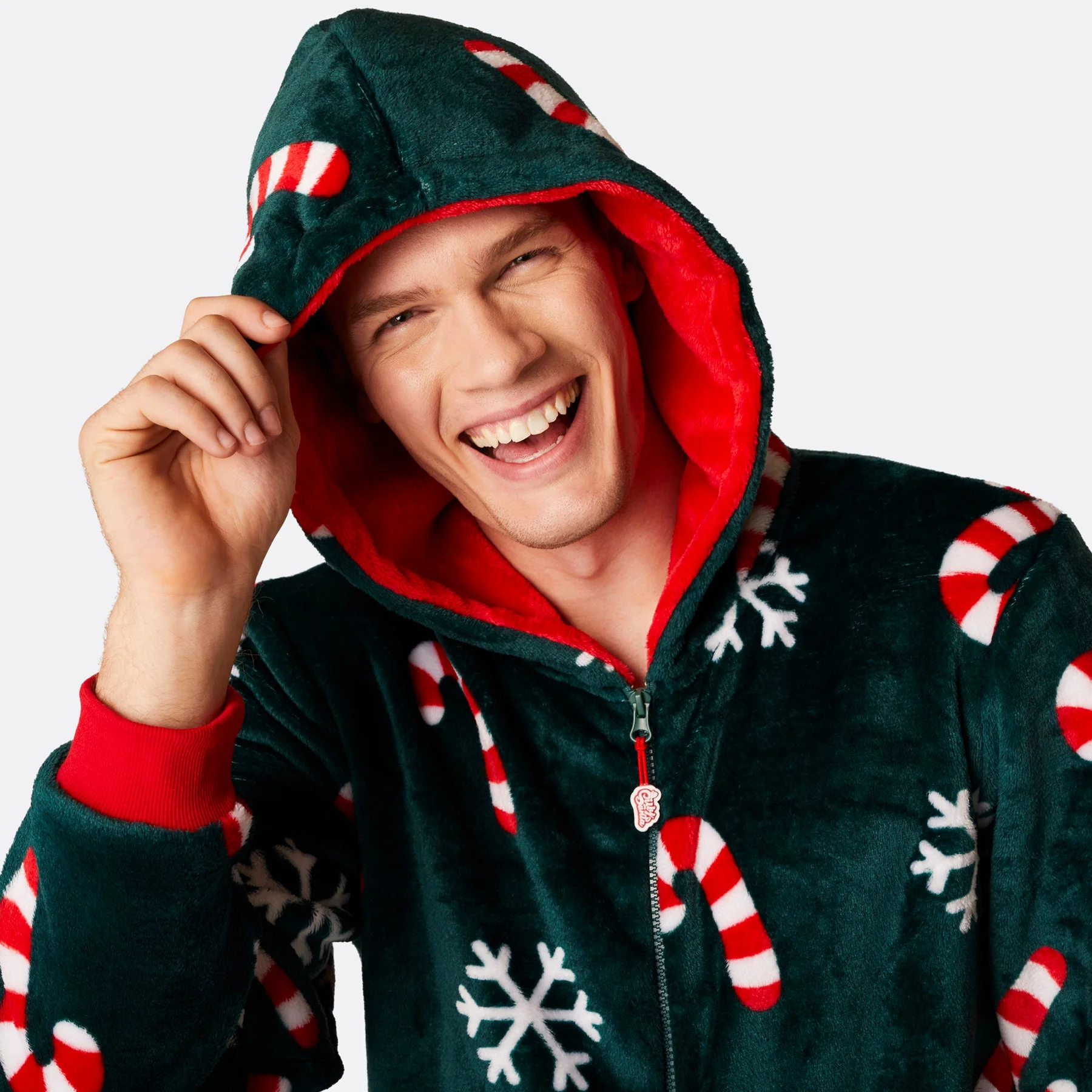 Men's Candy Cane Onesie - Image 4