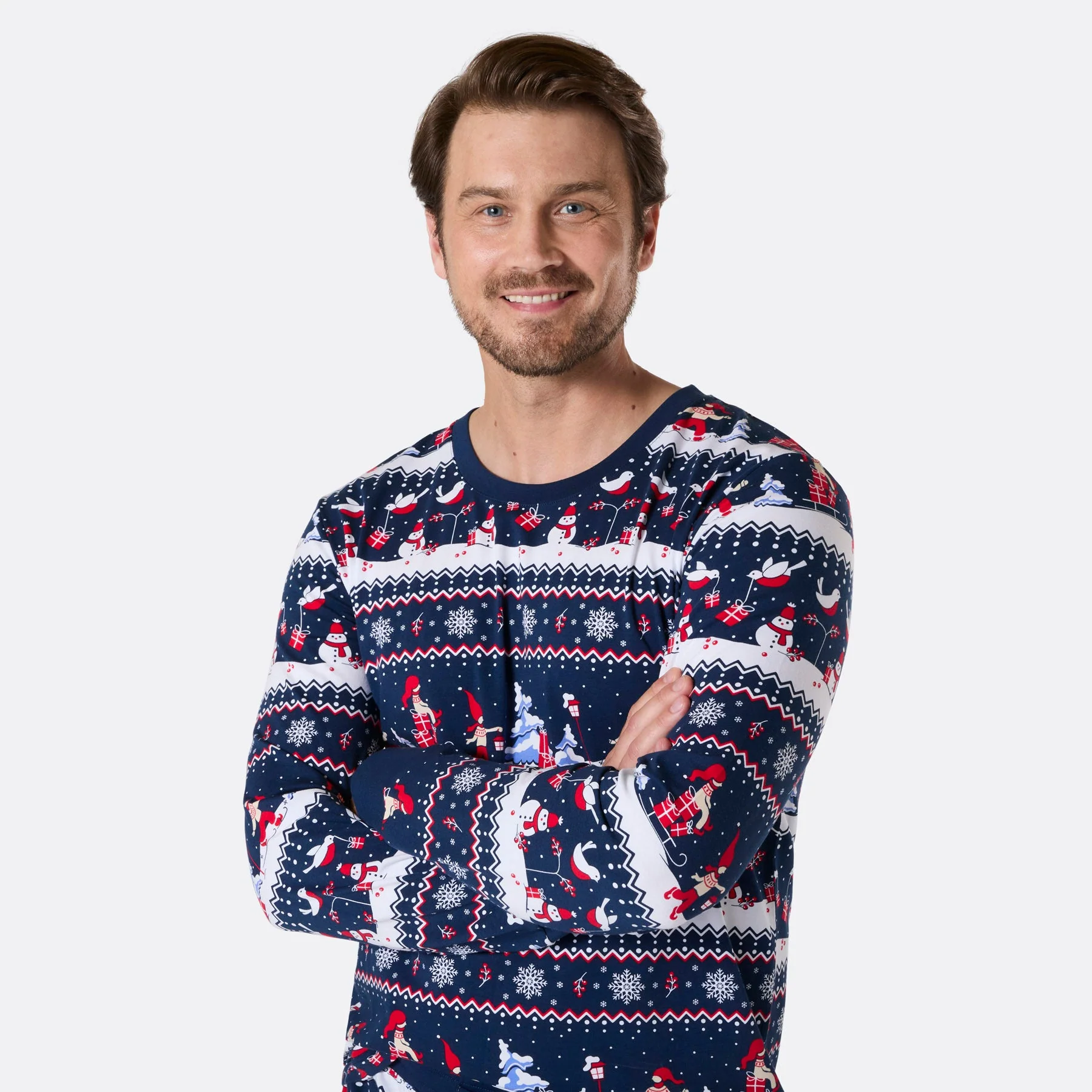 Men's Christmas Scenery Christmas Pyjamas - Image 3
