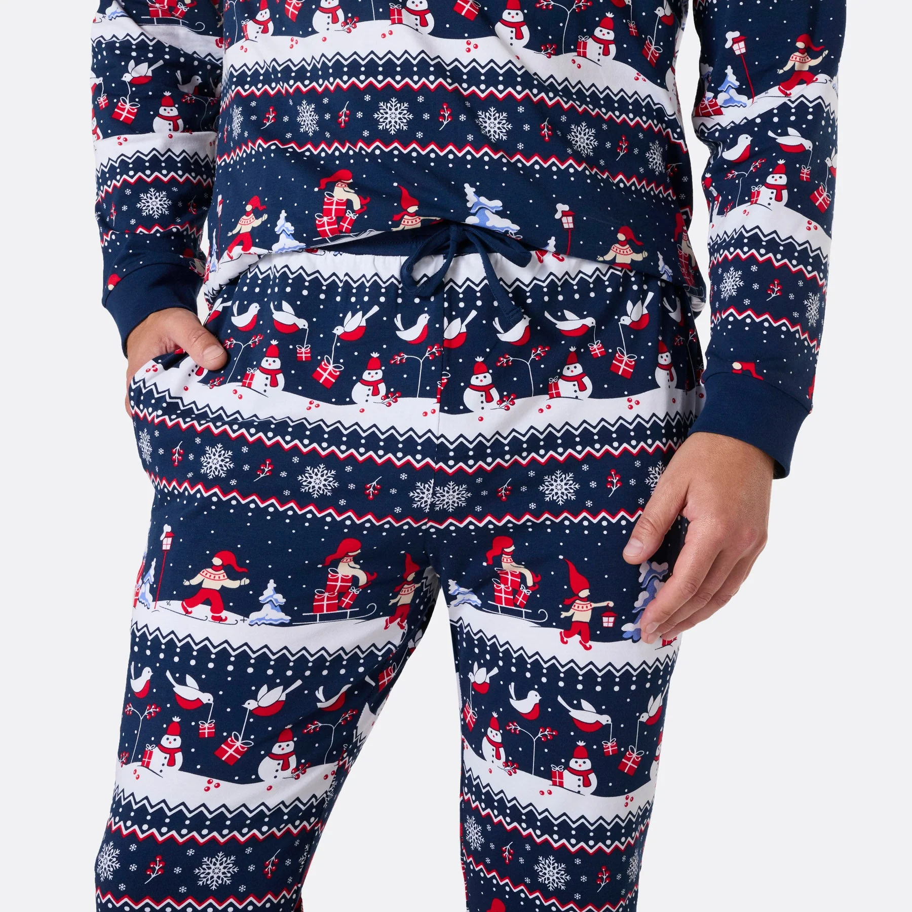 Men's Christmas Scenery Christmas Pyjamas - Image 6