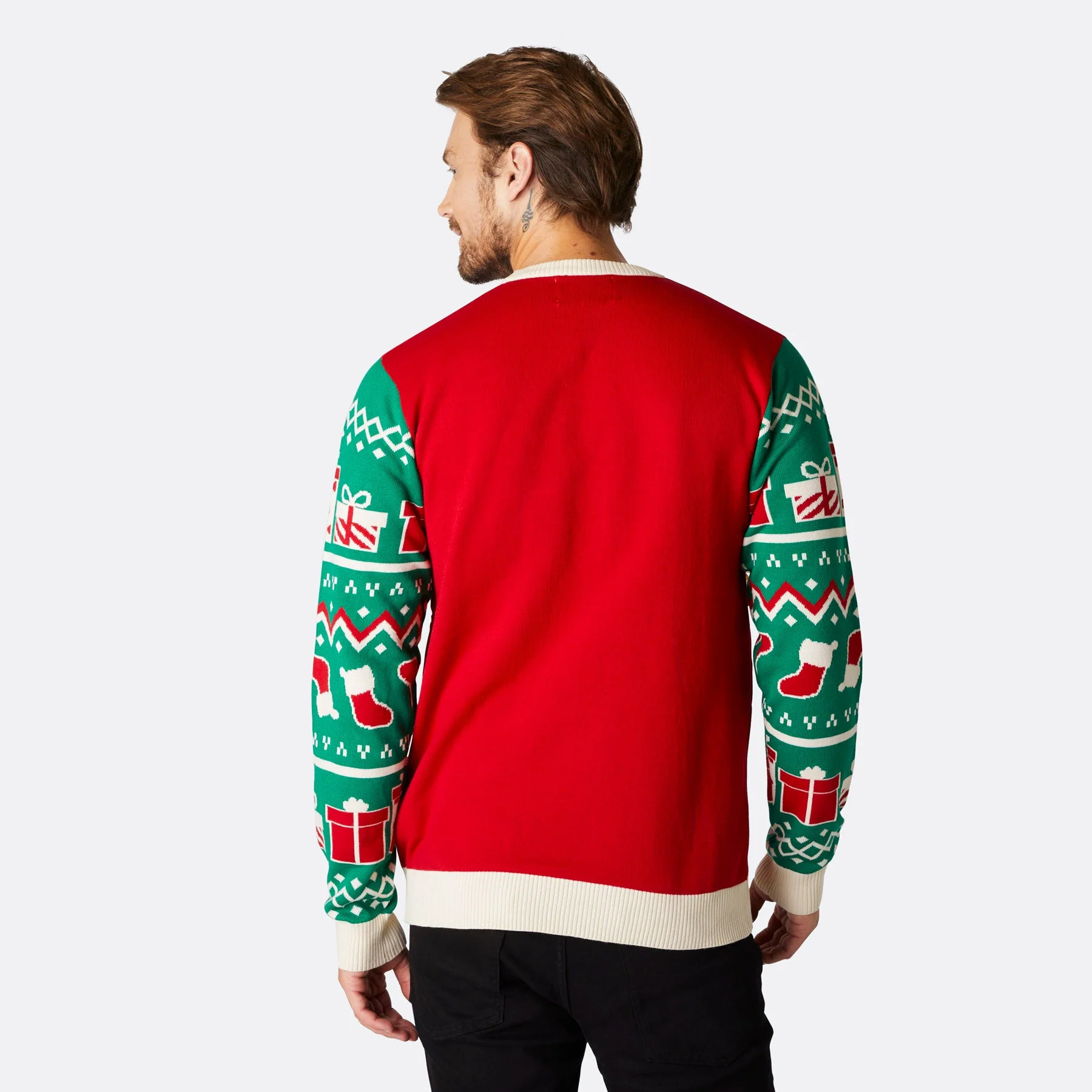 Men's Fireplace Christmas Sweater - Image 3