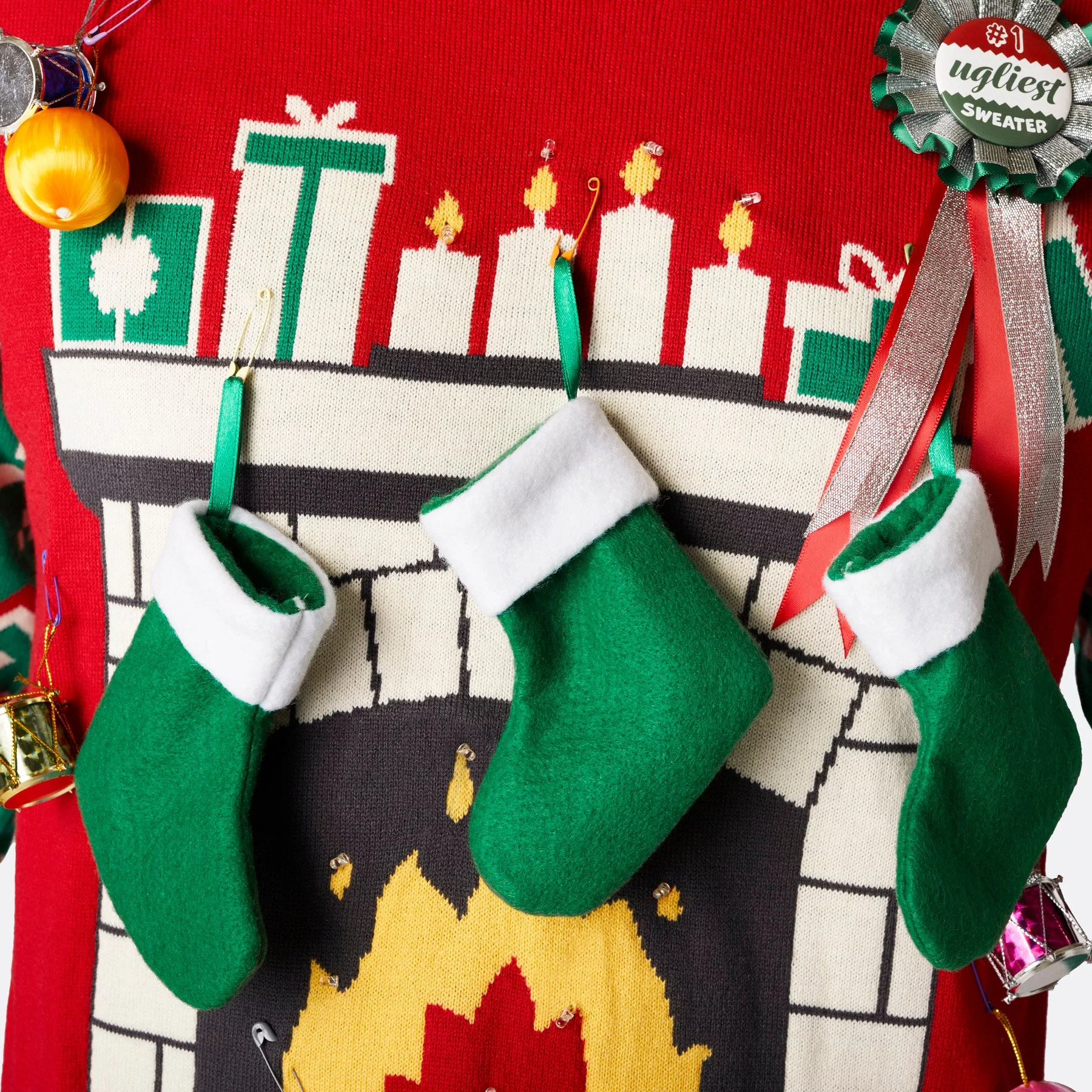 Men's Fireplace Christmas Sweater - Image 4