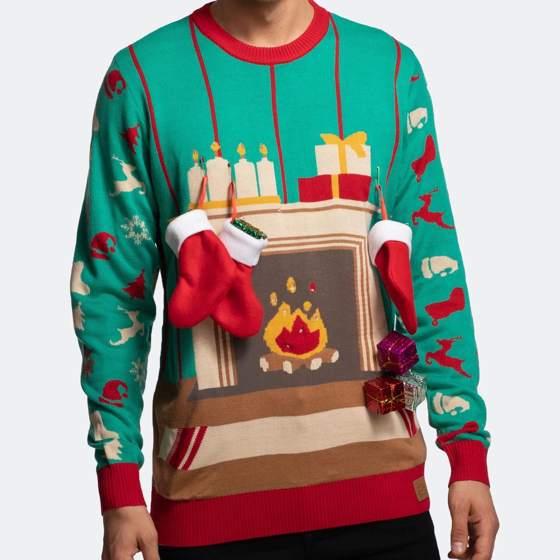 Men's Fireplace Christmas Sweater - Image 6