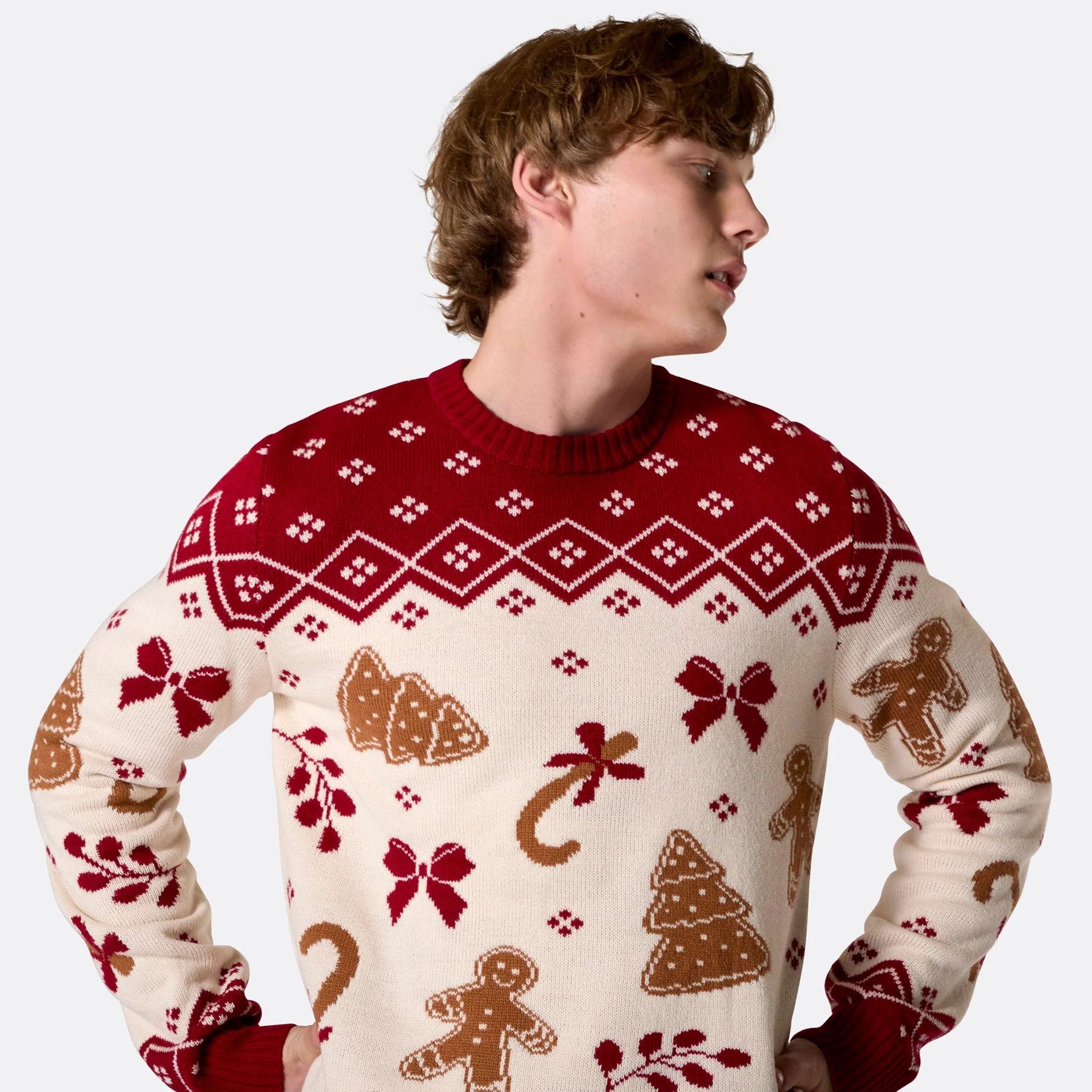 Men's Gingerbread Christmas Sweater - Image 3