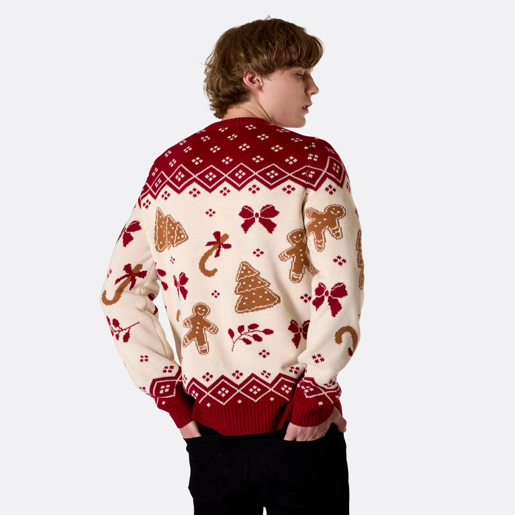 Men's Gingerbread Christmas Sweater - Image 4