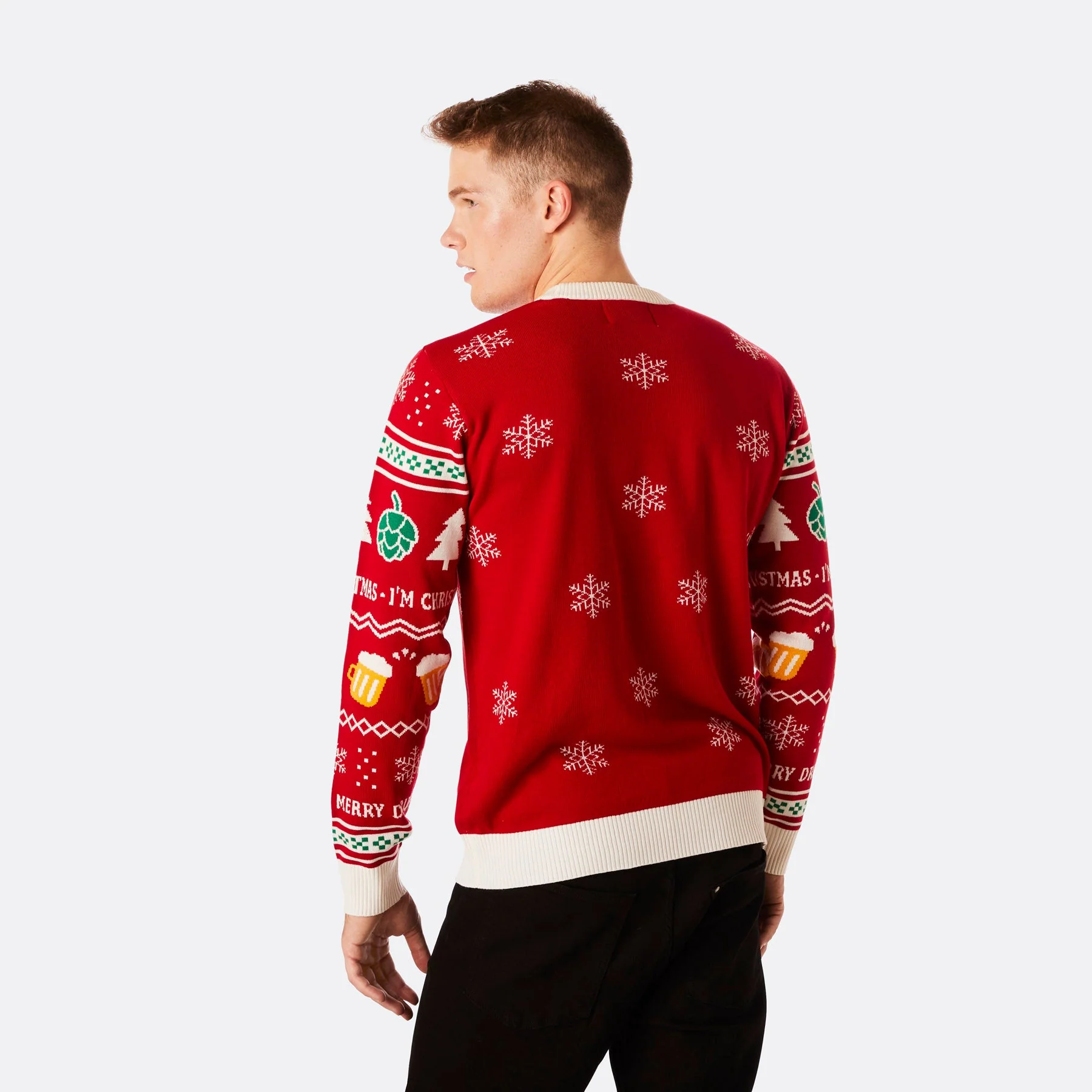 Men's Merry Drunk Christmas Sweater - Image 3